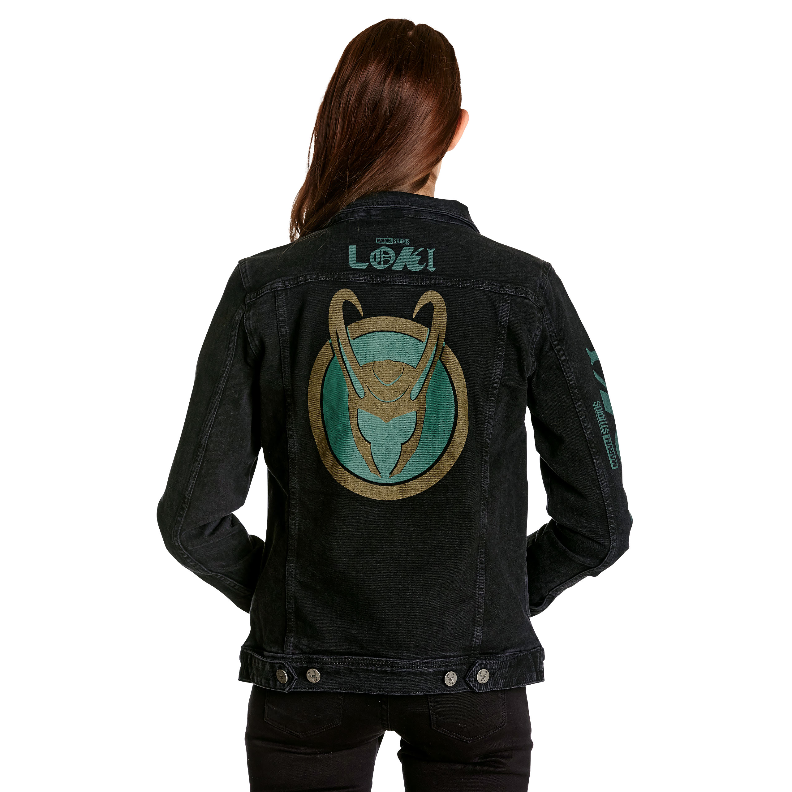 Loki - Logo Jeansjacke Damen schwarz