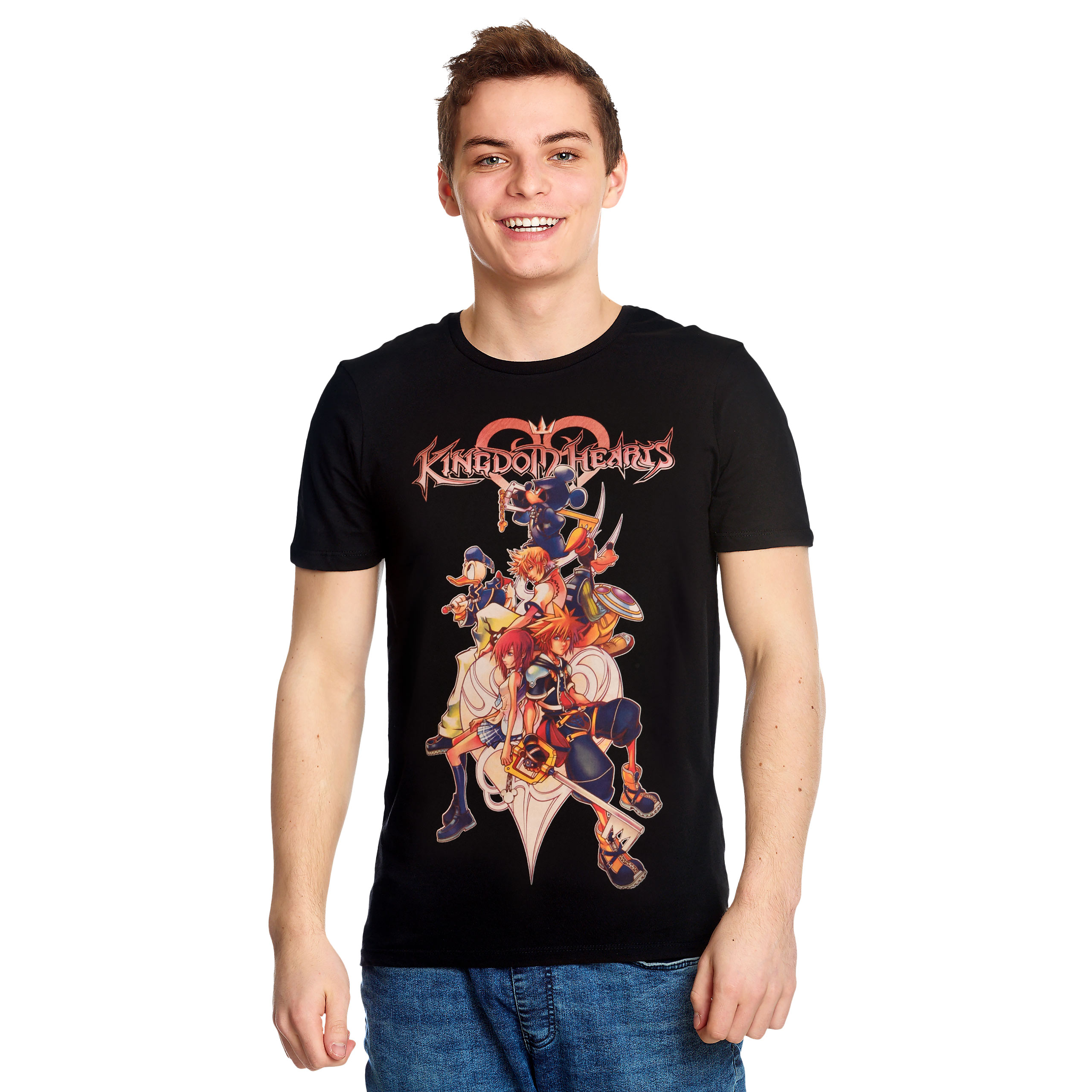 Kingdom Hearts - T-shirt familial noir