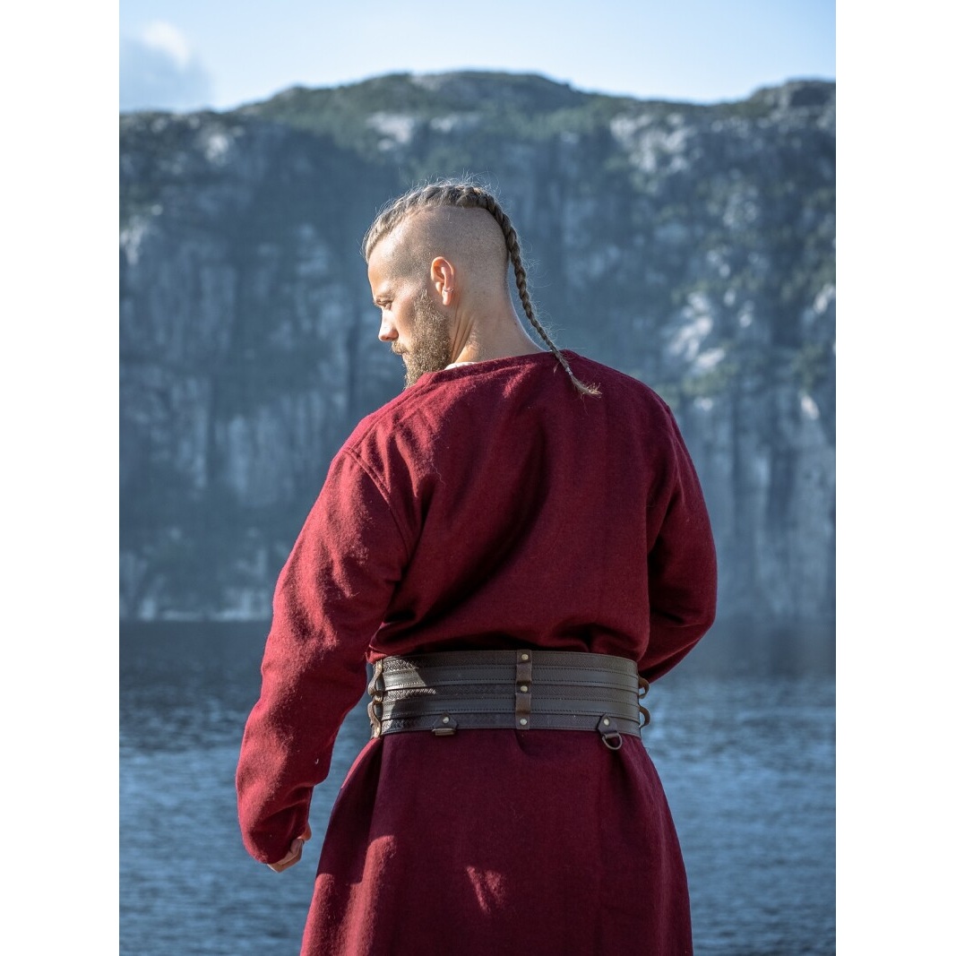 Tunica medievale in lana Balder rossa