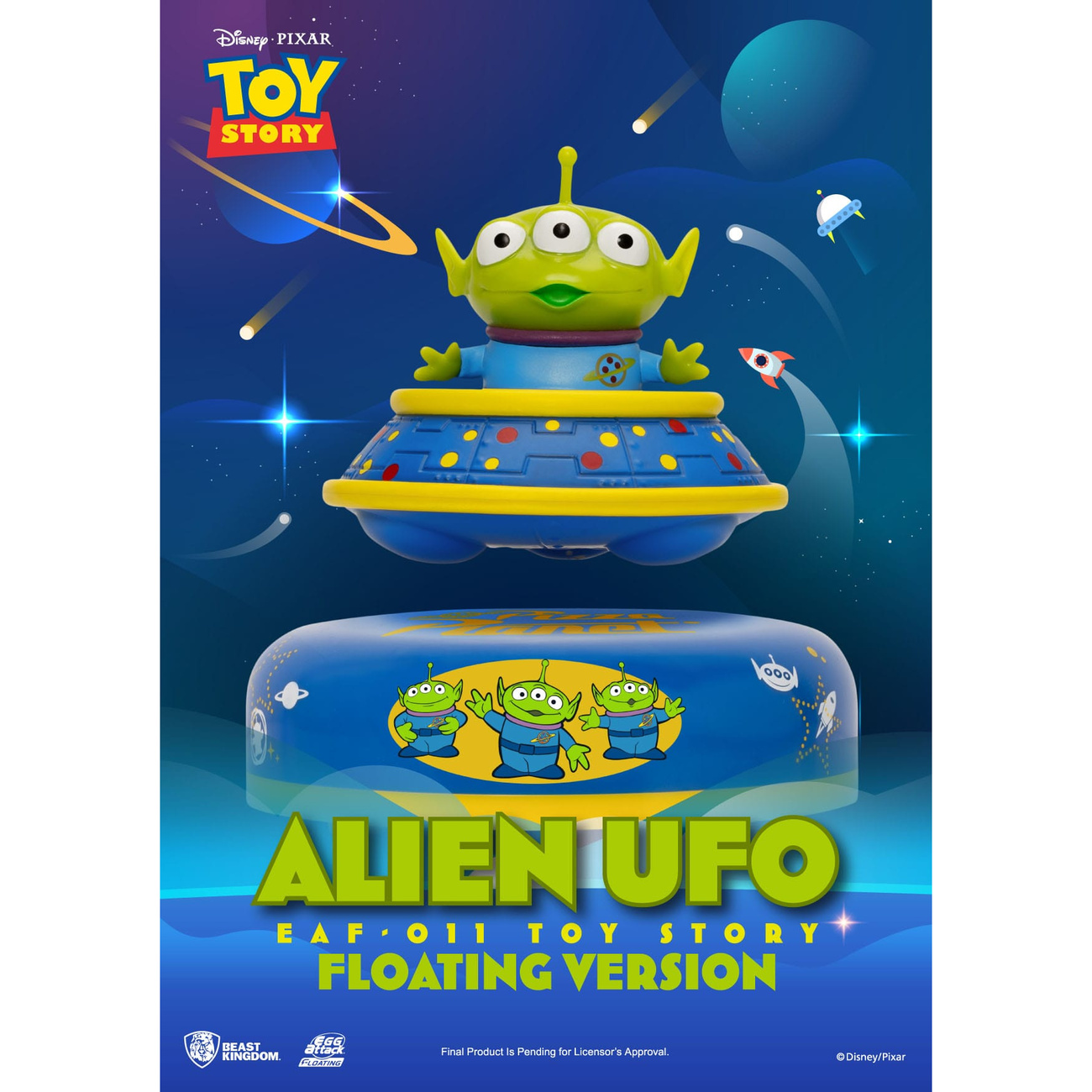 Toy Story Egg Attack modello fluttuante Alien UFO 6 cm