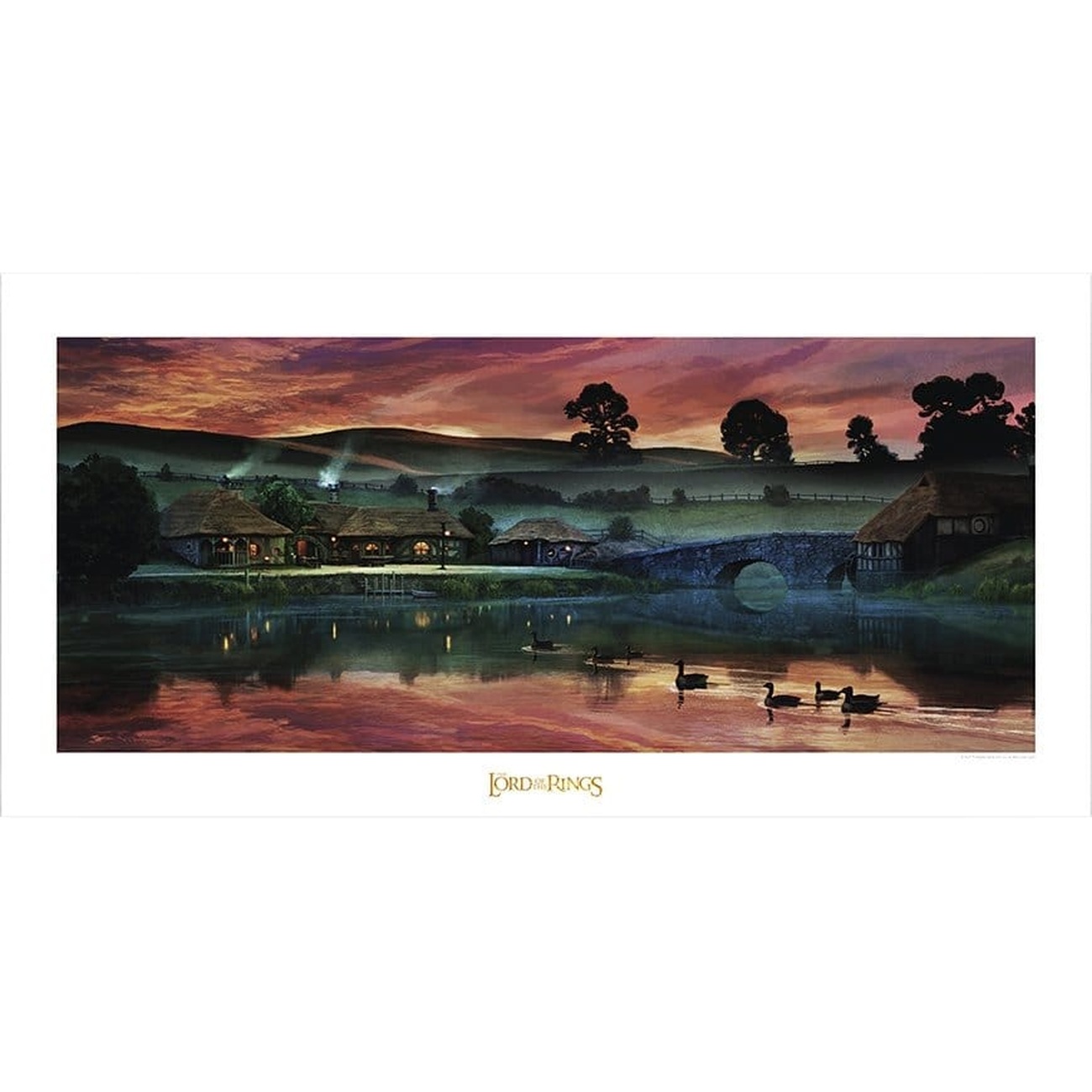 Le Seigneur des Anneaux - Art print L’Auberge du Dragon Vert