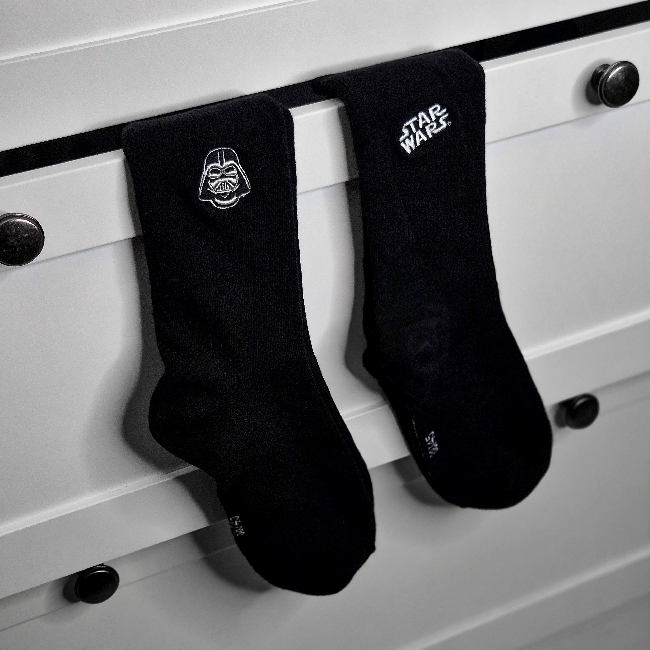 Star Wars - Pack de 2 pares de calcetines logo Darth Vader negro