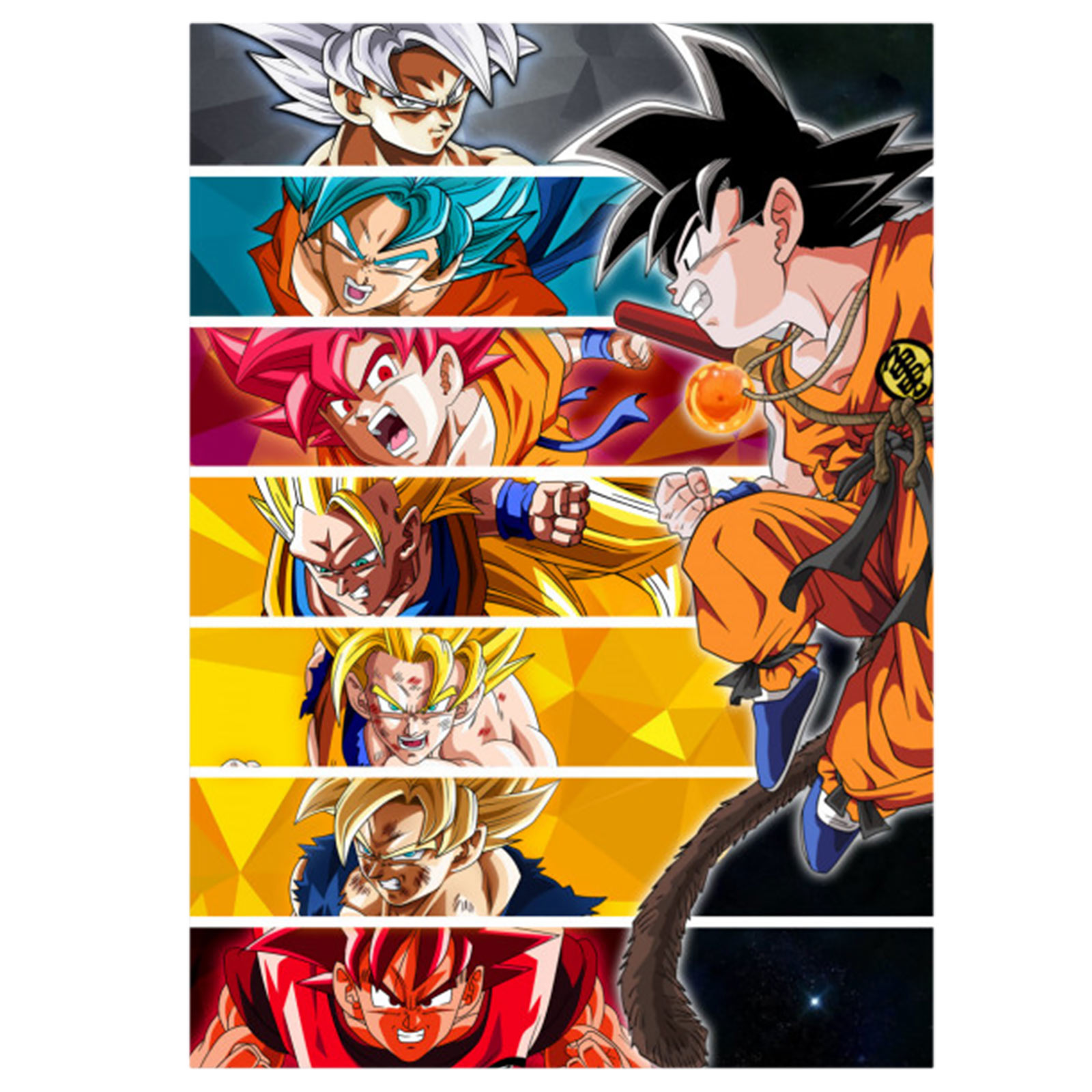 Poster métallique Goku pour les fans de Dragon Ball