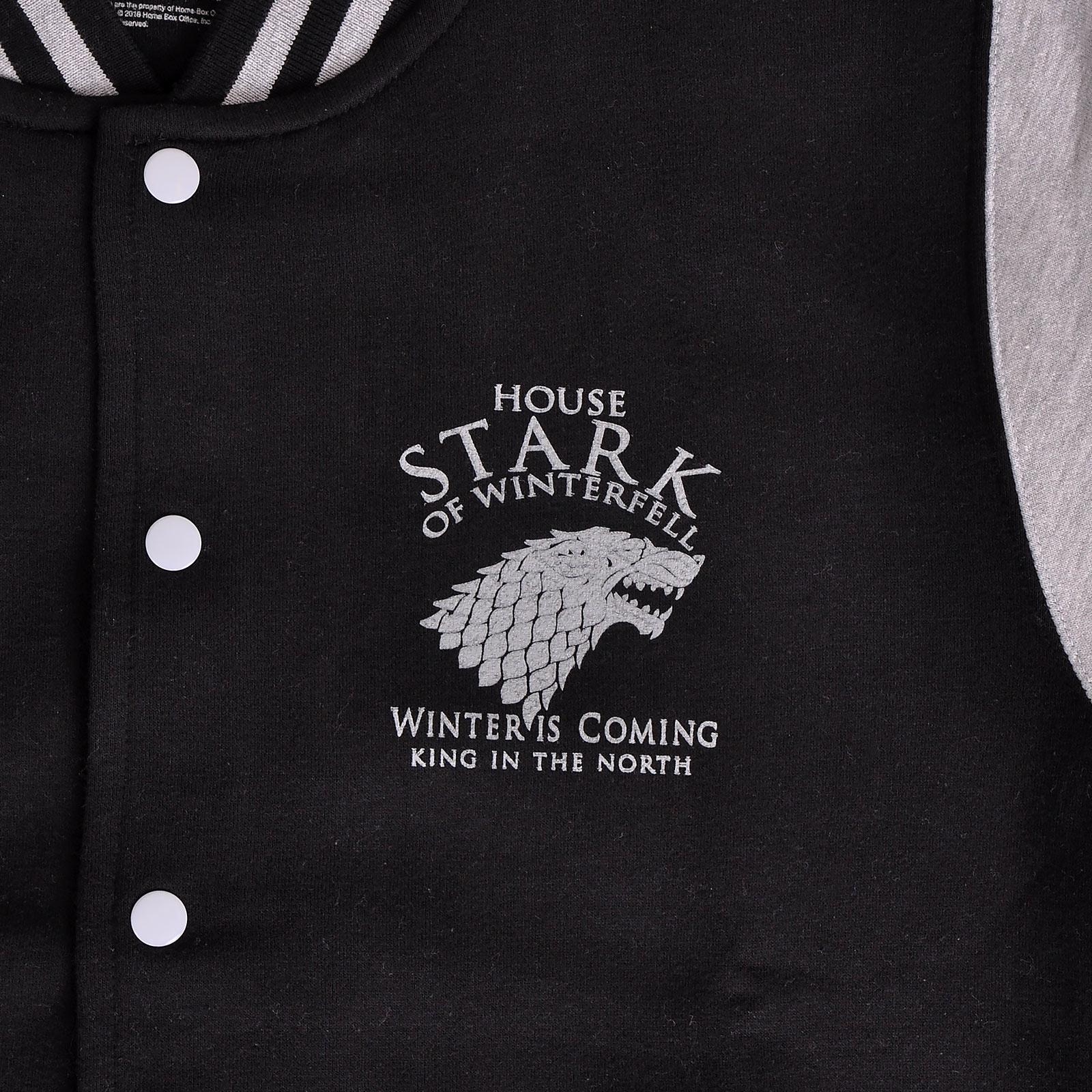 Game of Thrones - House Stark College Jacke schwarz-grau