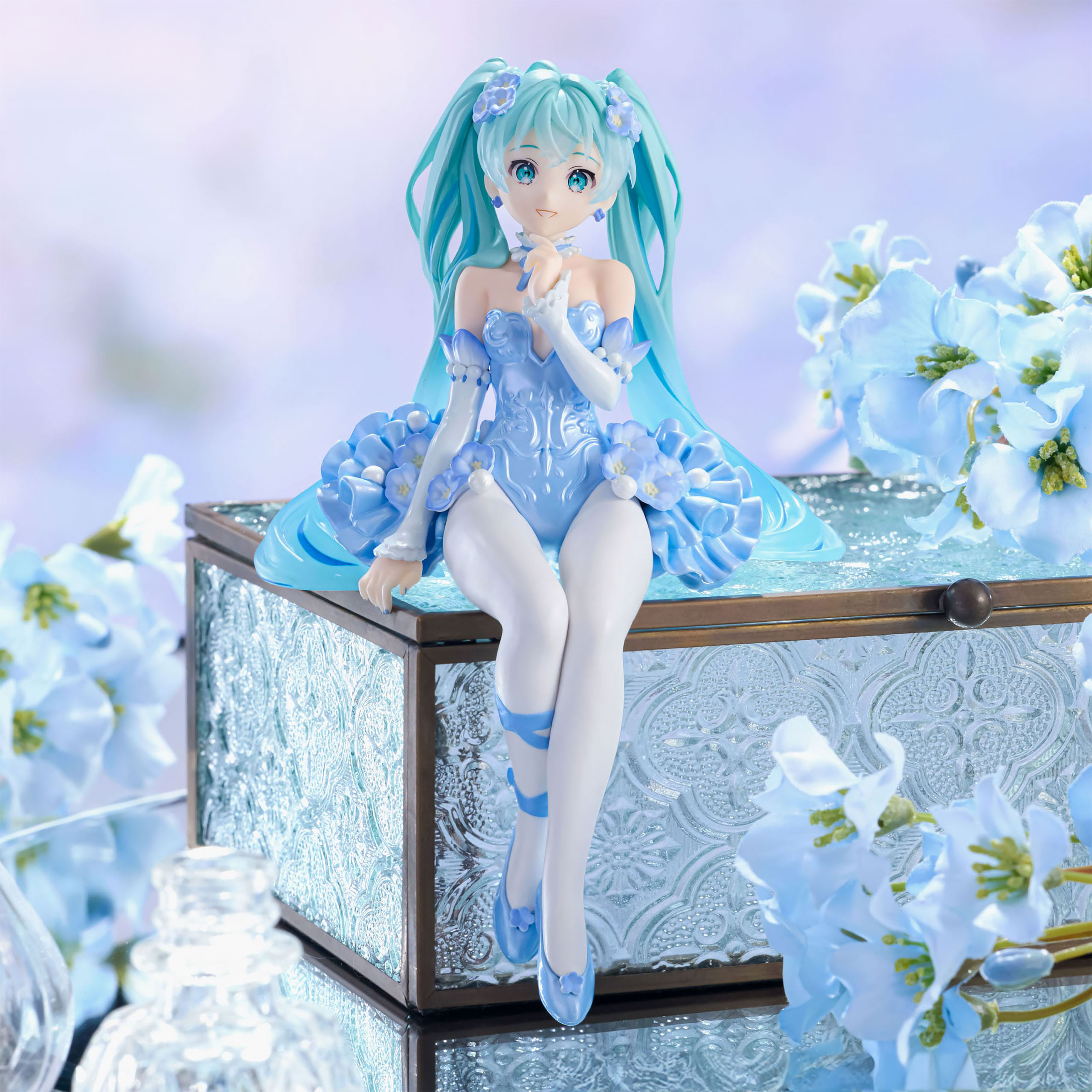 Hatsune Miku - Noodle Stopper Figuur Flower Fairy Nemophila Pail Blue Color Versie