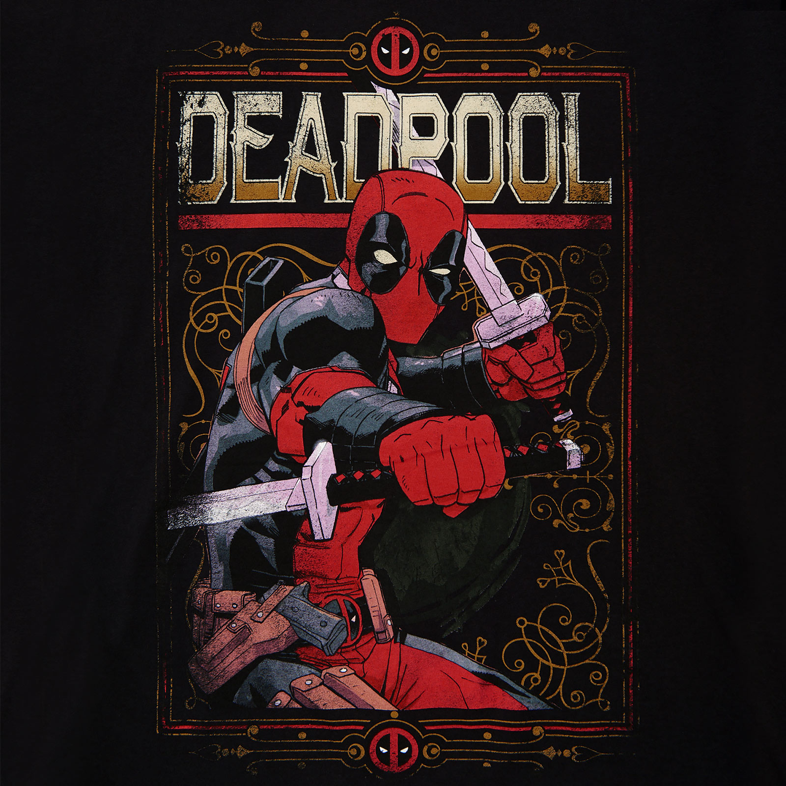 Deadpool - Klaar om te vechten T-shirt zwart