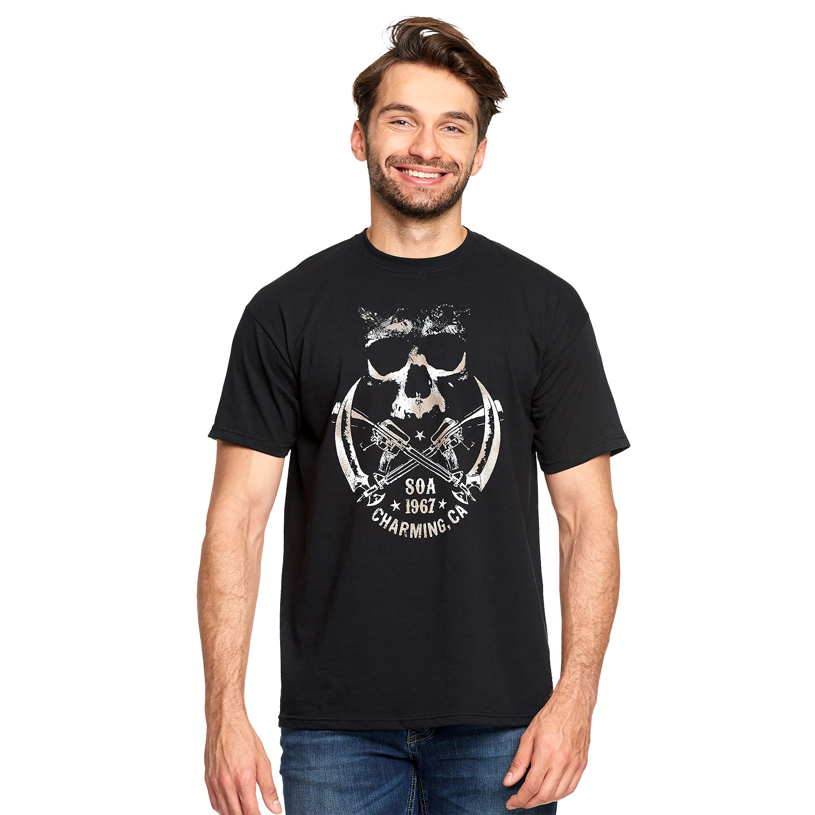 Sons of Anarchy - Skull and Sickle T-Shirt schwarz