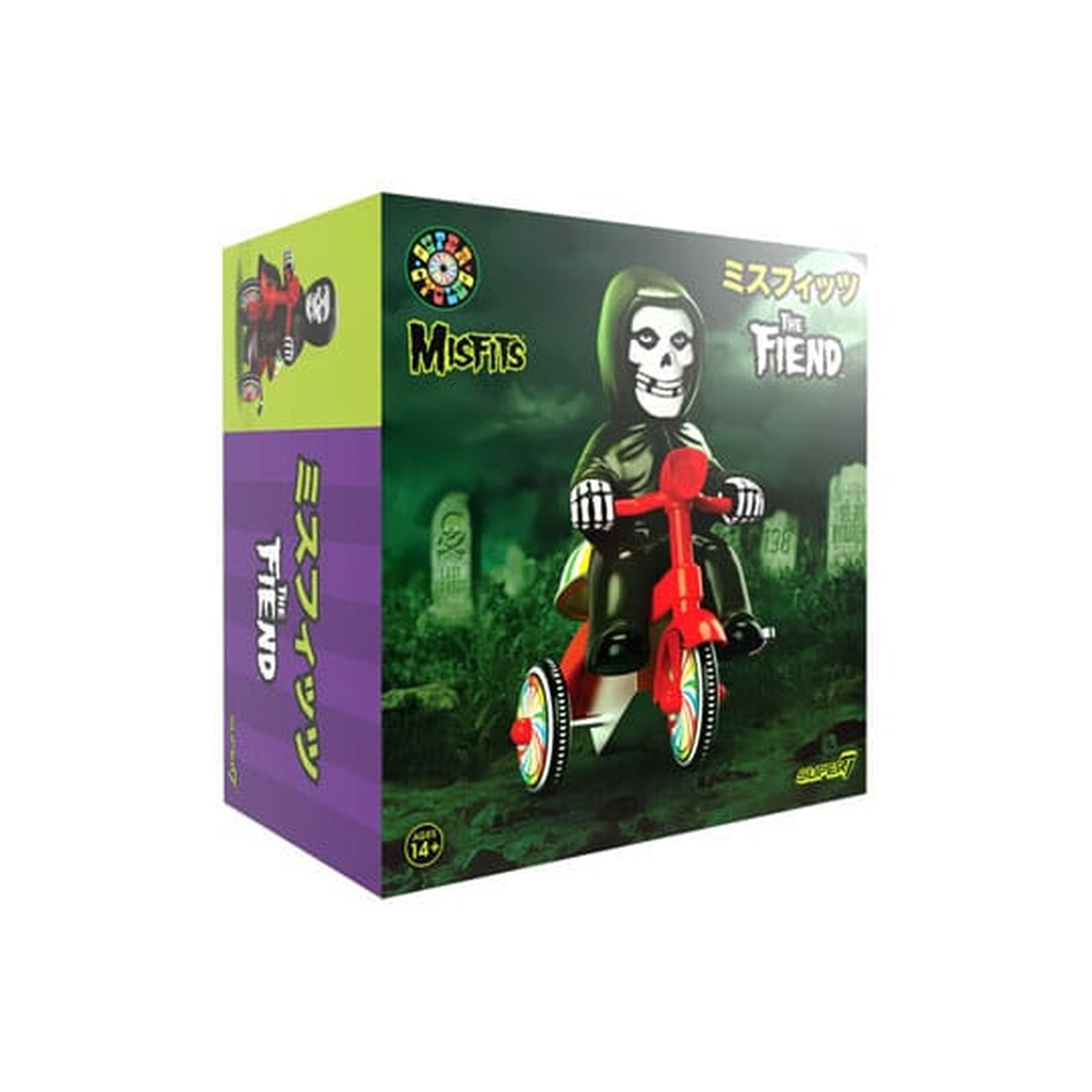 Misfits Super Cycles action figure Fiend (nero con triciclo rosso) 13 cm