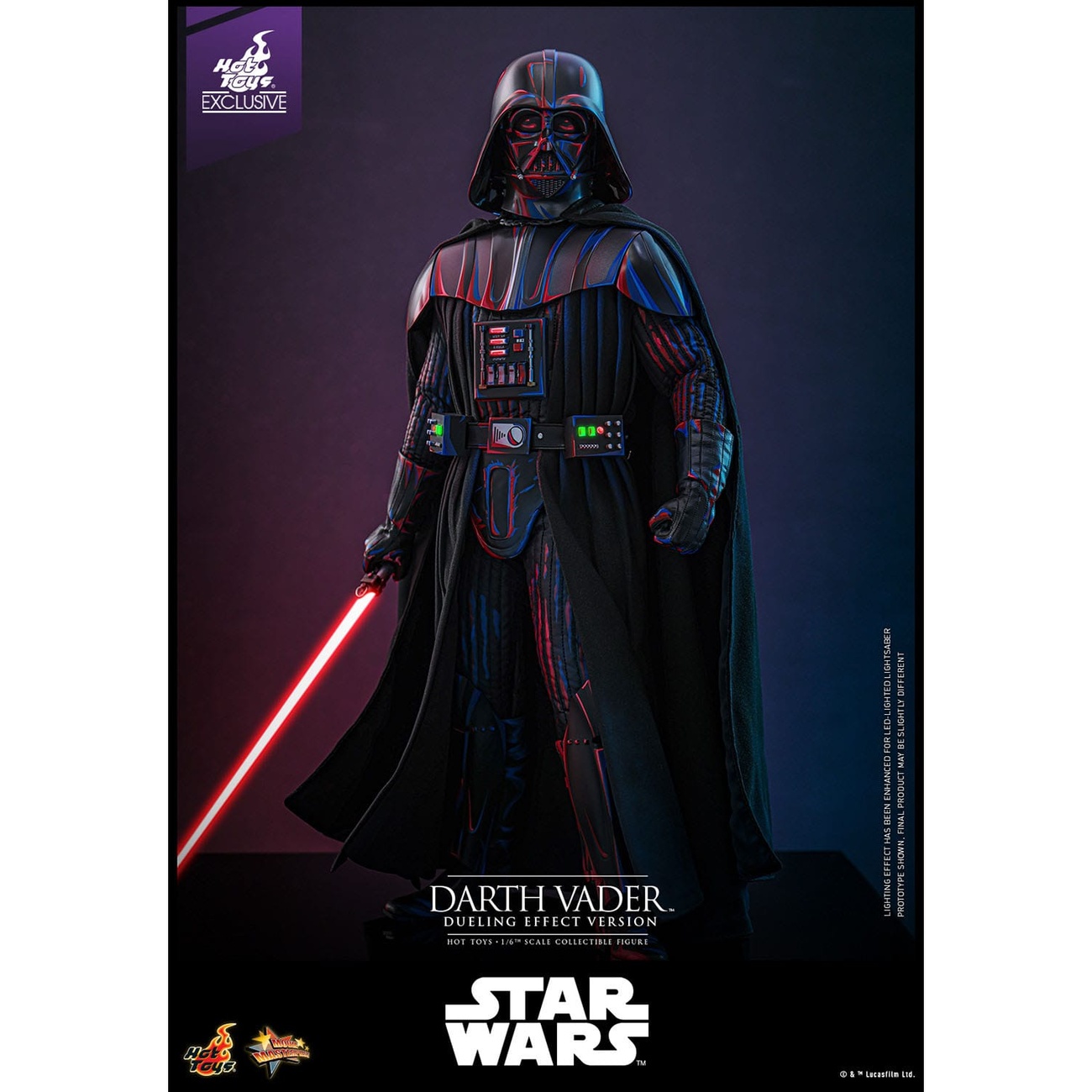 Star Wars Movie Masterpiece figurka kolekcjonerska 1/6 Darth Vader (Dueling Effect Version) Hot Toys Exclusive 35 cm