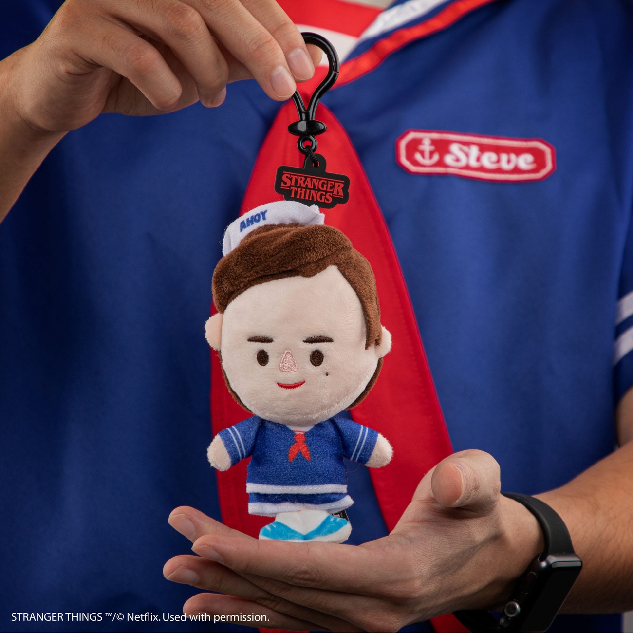 Stranger Things - Porte-clés peluche Steve Scoops Ahoy