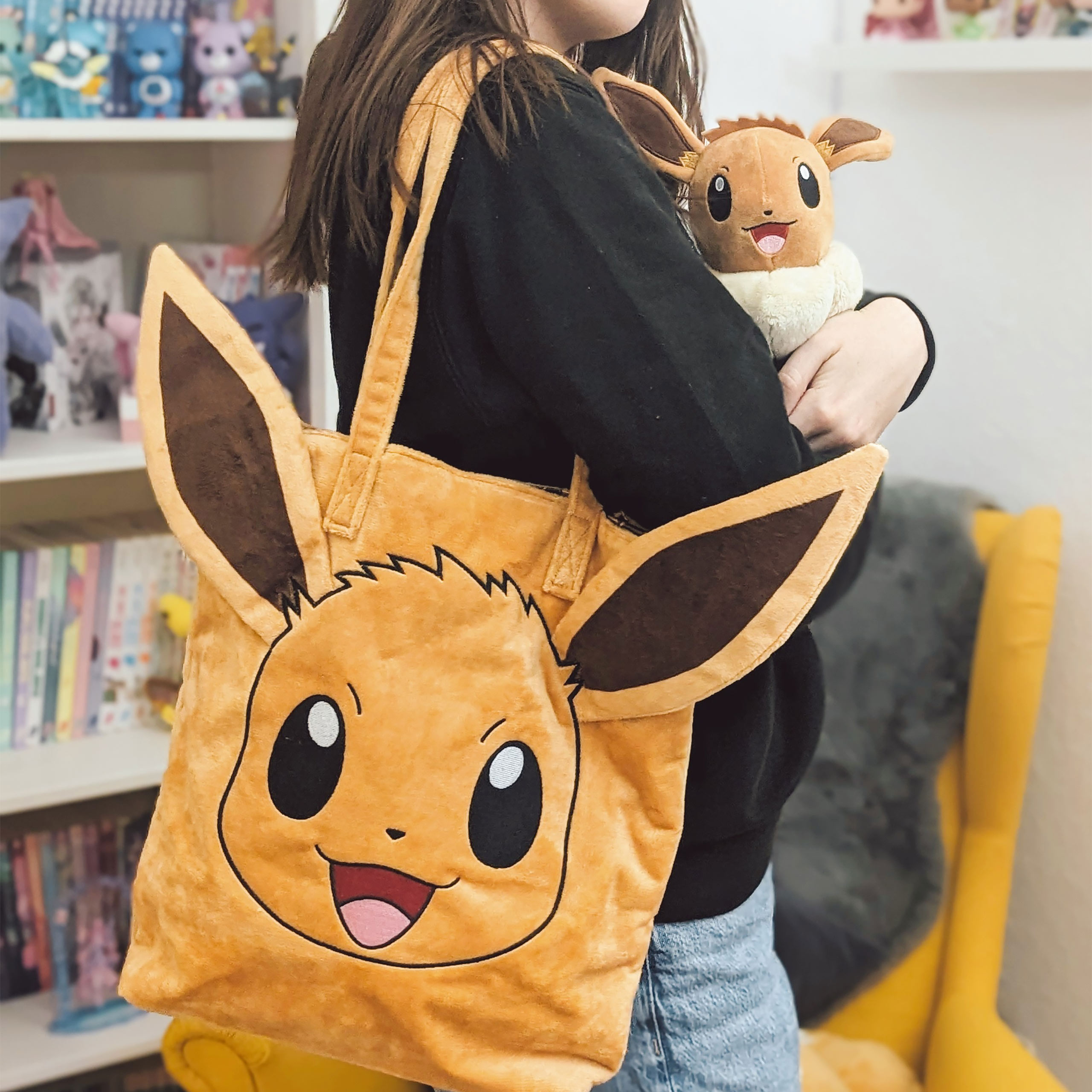 Pokemon - Evoli Plüsch Shopper Tasche