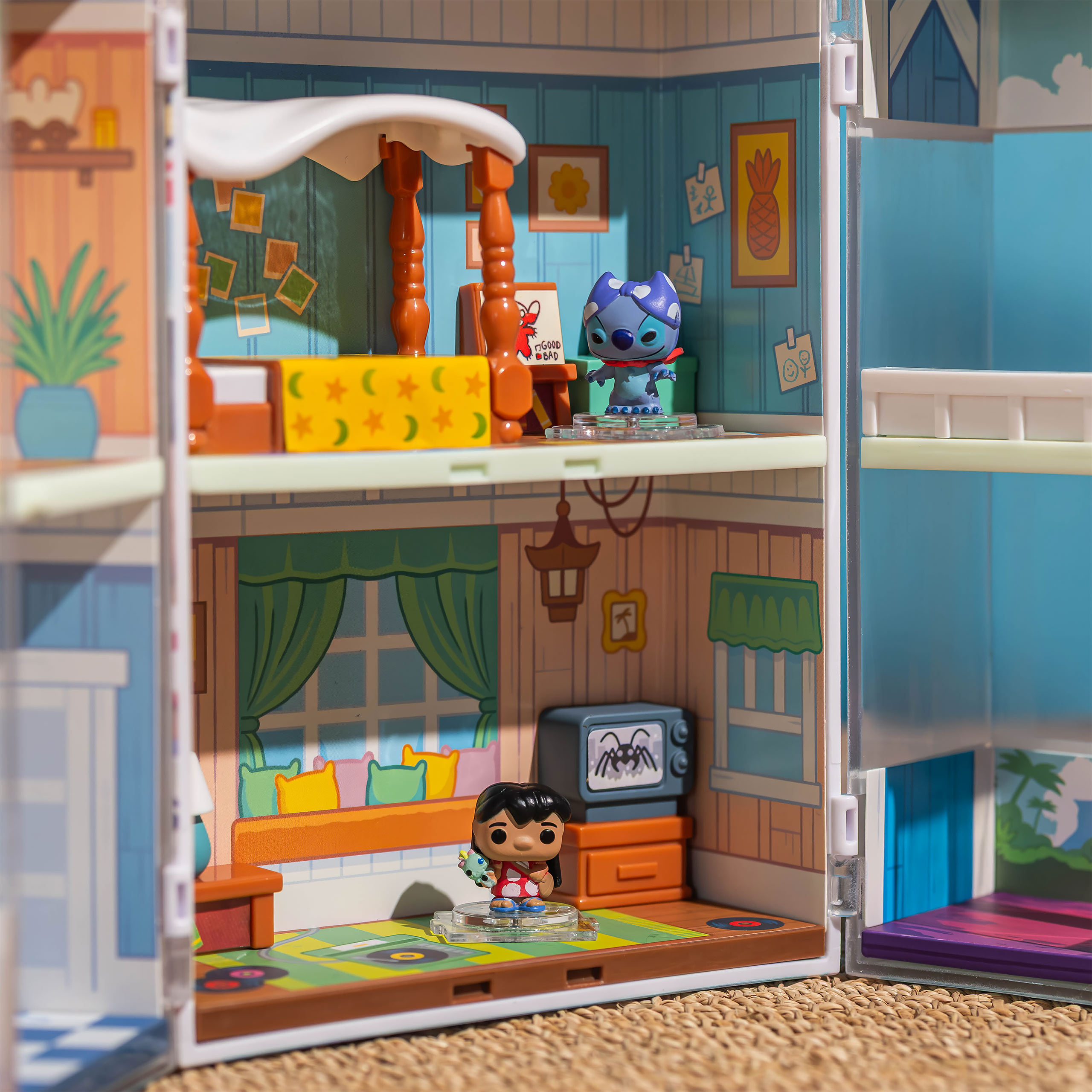 Lilo & Stitch - Display Funko Bitty Pop Casa de Lilo con 2 Figuras