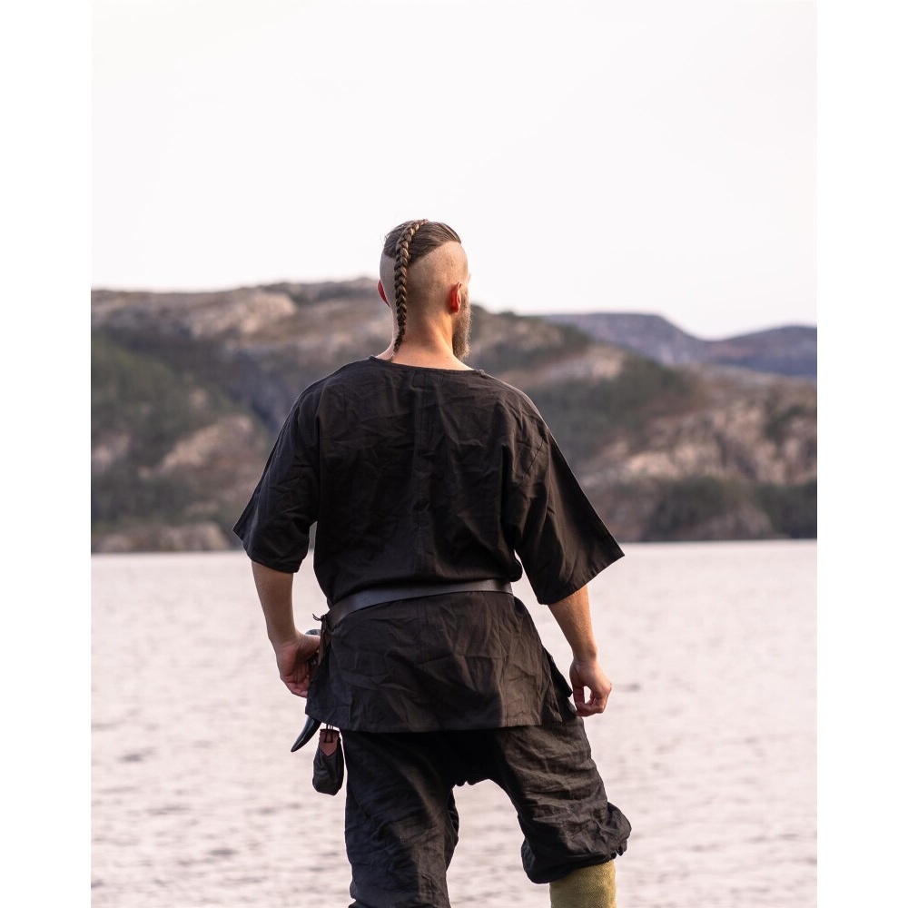 Medeltida kortärmad tunika Olaf brun