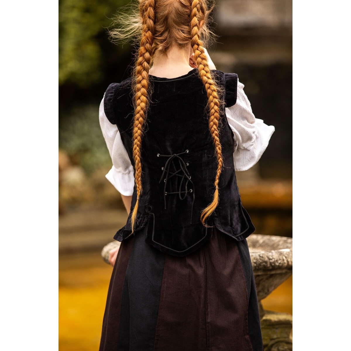 Chaleco de uniforme medieval Adaliz negro