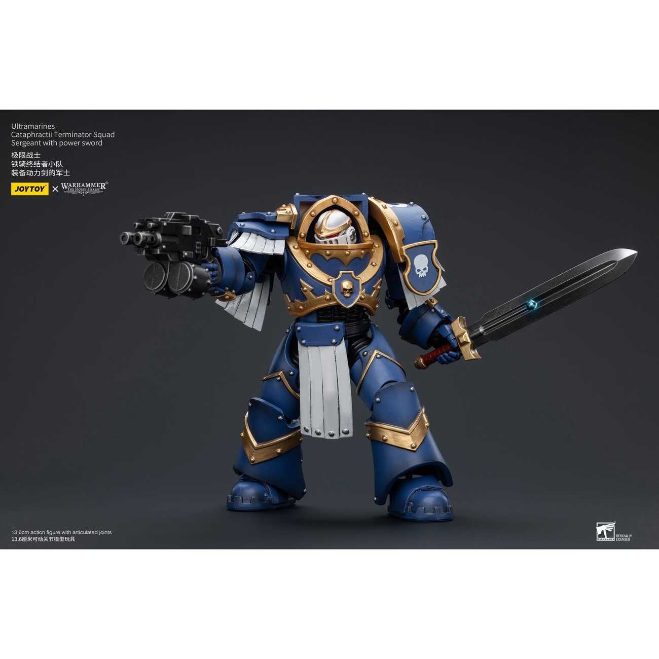 Warhammer The Horus Heresy Actionfigur 1/18 Ultramarines Cataphractii Terminator Squad Sergeant with Power Sword 14 cm