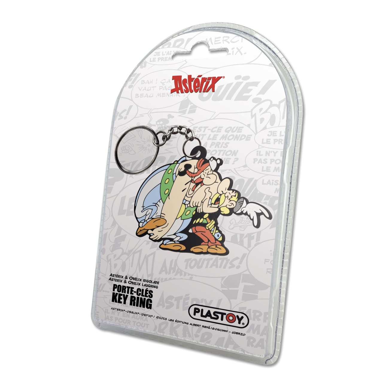 Asterix Portachiavi Asterix & Obelix che Ridono 9 cm