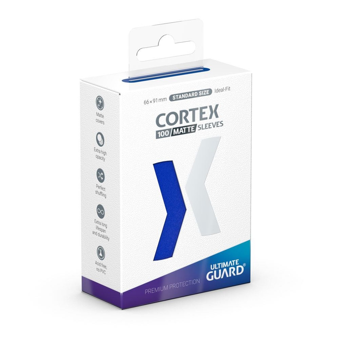 Ultimate Guard Cortex Sleeves Opache Standard Size (100) - Blu