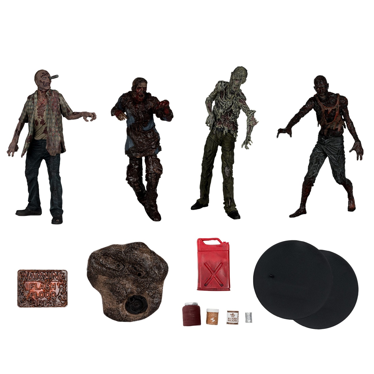 The Walking Dead Figuras de acción Pack de 4 Walkers 13 cm