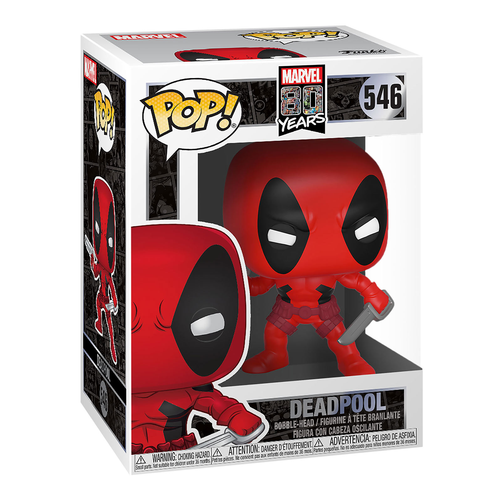 Deadpool - Marvel 80 Years Funko Pop Figure à tête branlante