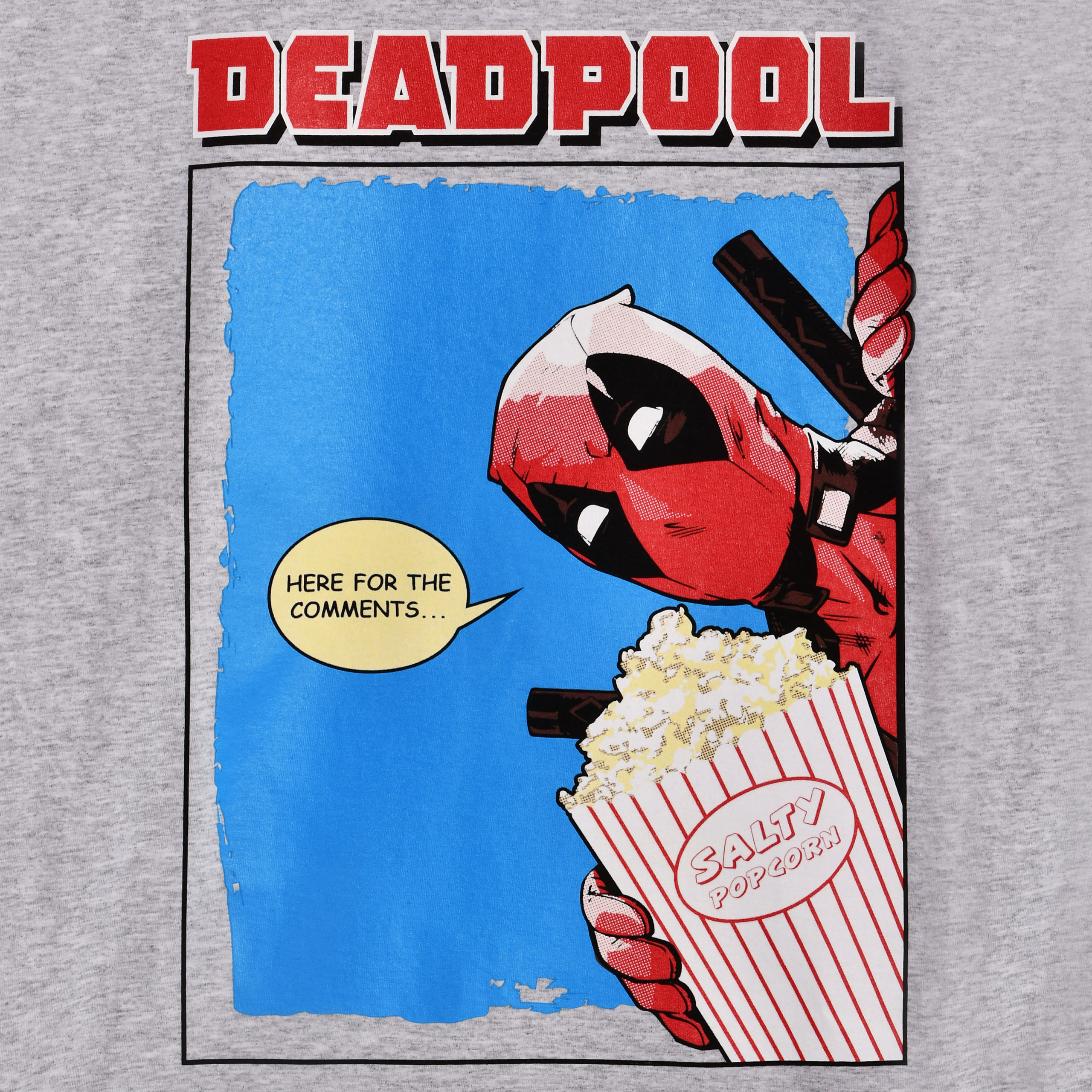 Deadpool - Here for the Comments Grey T-Shirt