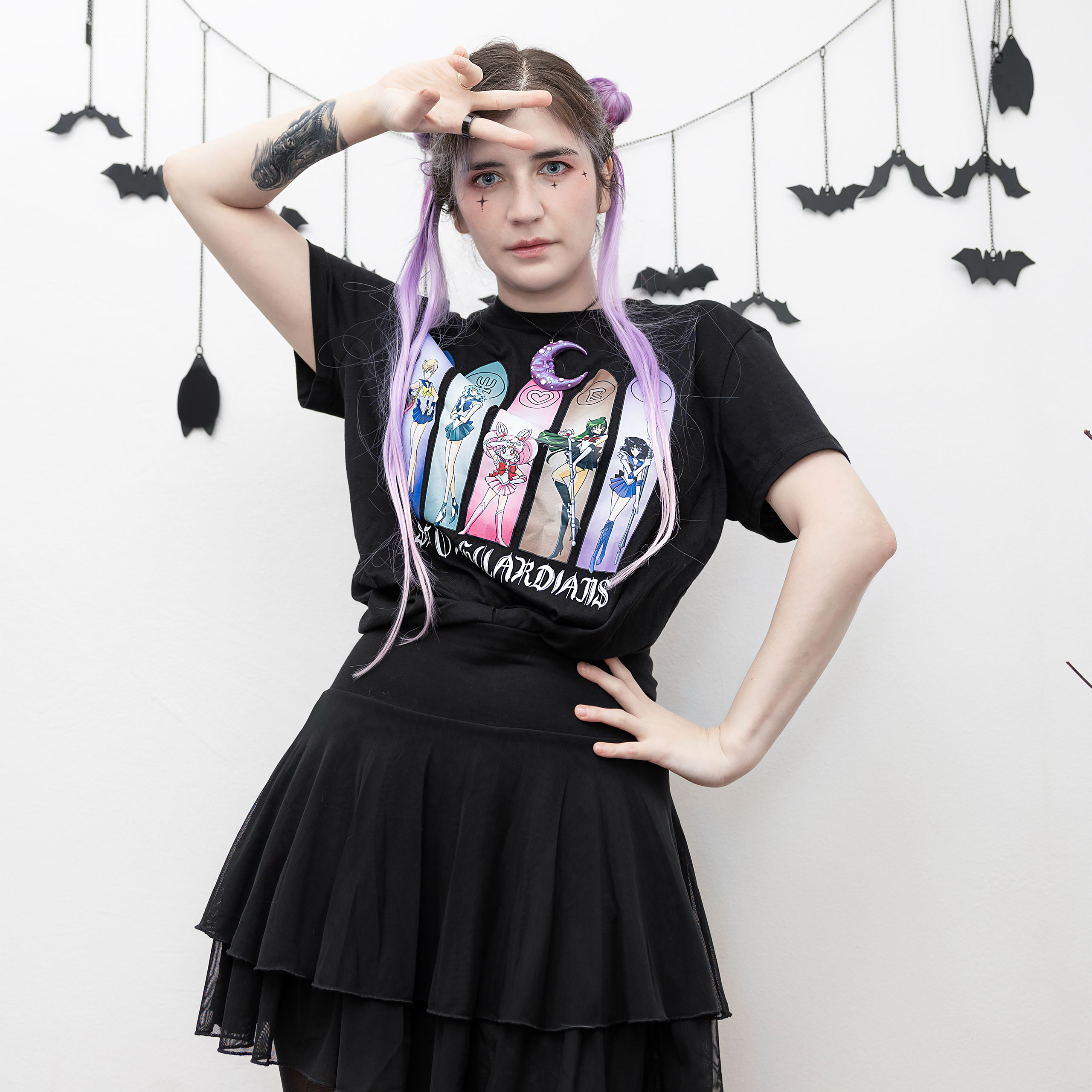 Sailor Moon - Sailor Guardians Outer Senshi T-Shirt schwarz