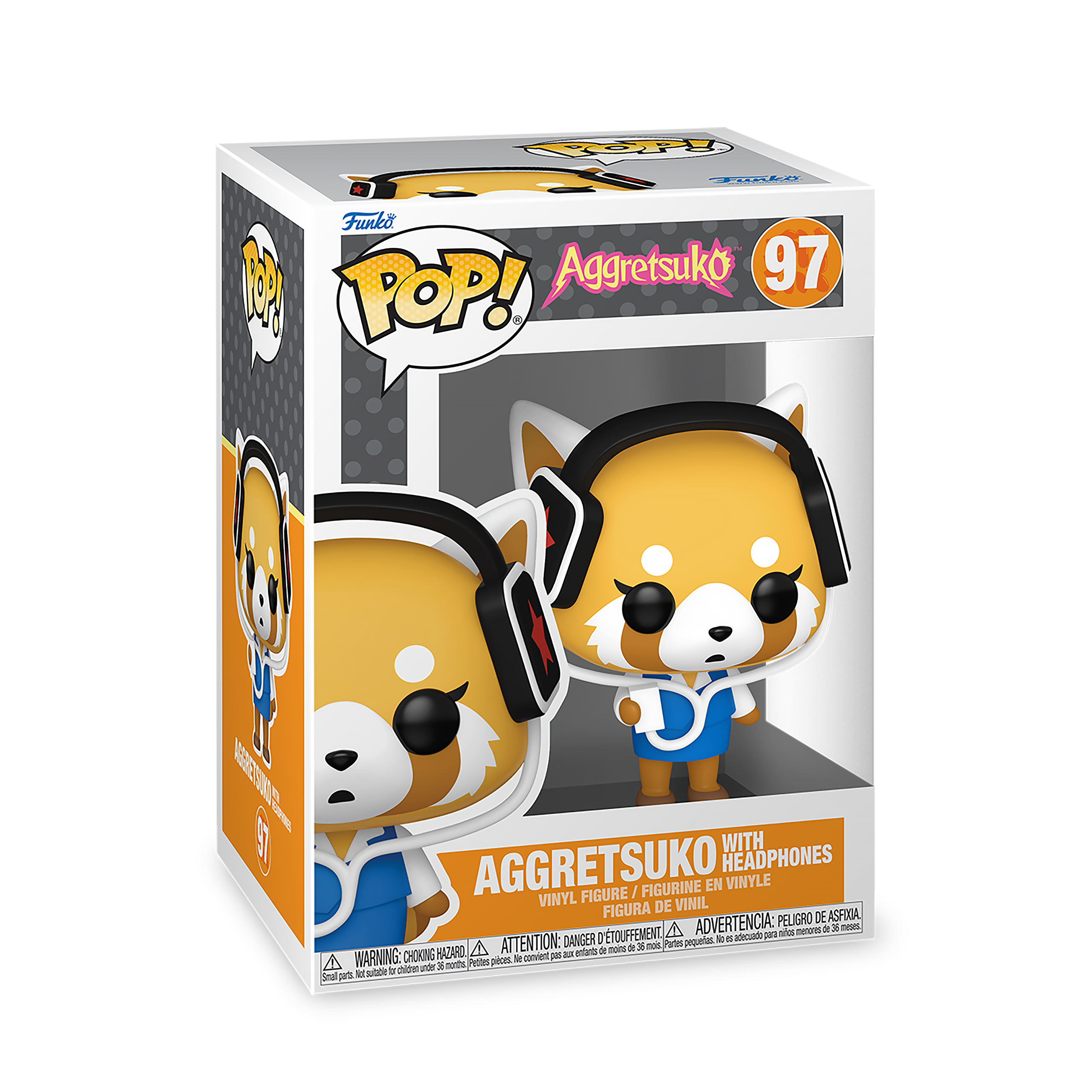 Aggretsuko met koptelefoon Funko Pop figuur