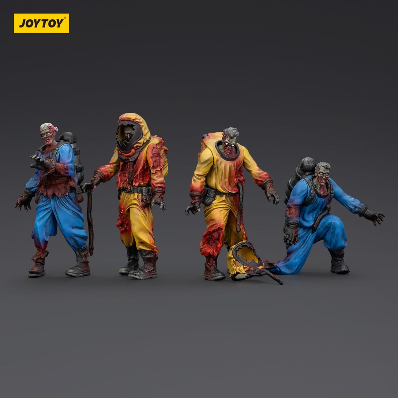 Zombie Dark Source Actionfigurer 4-pack Biochemical Lab Team 8 cm