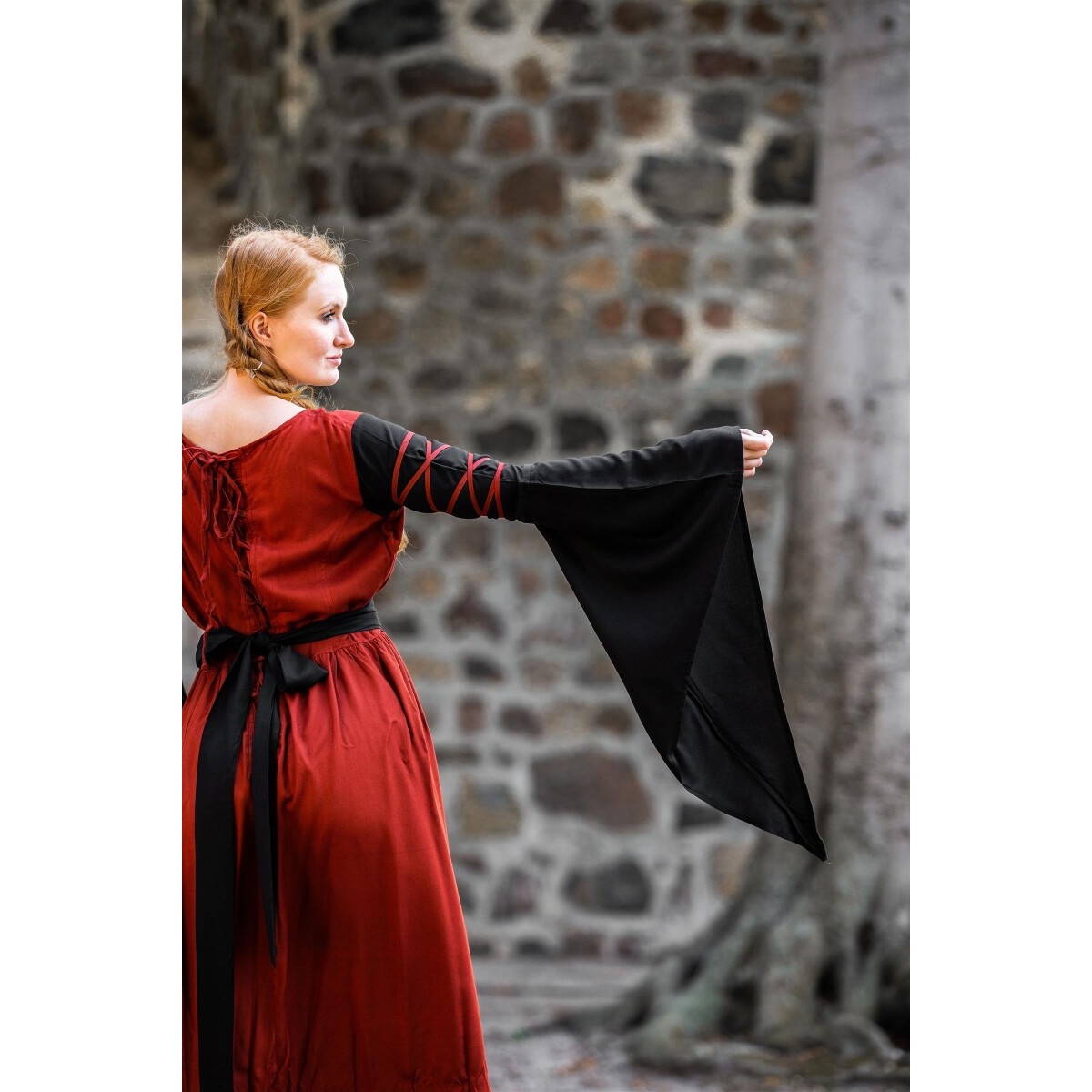 Medieval Dress Dorell Red-Black