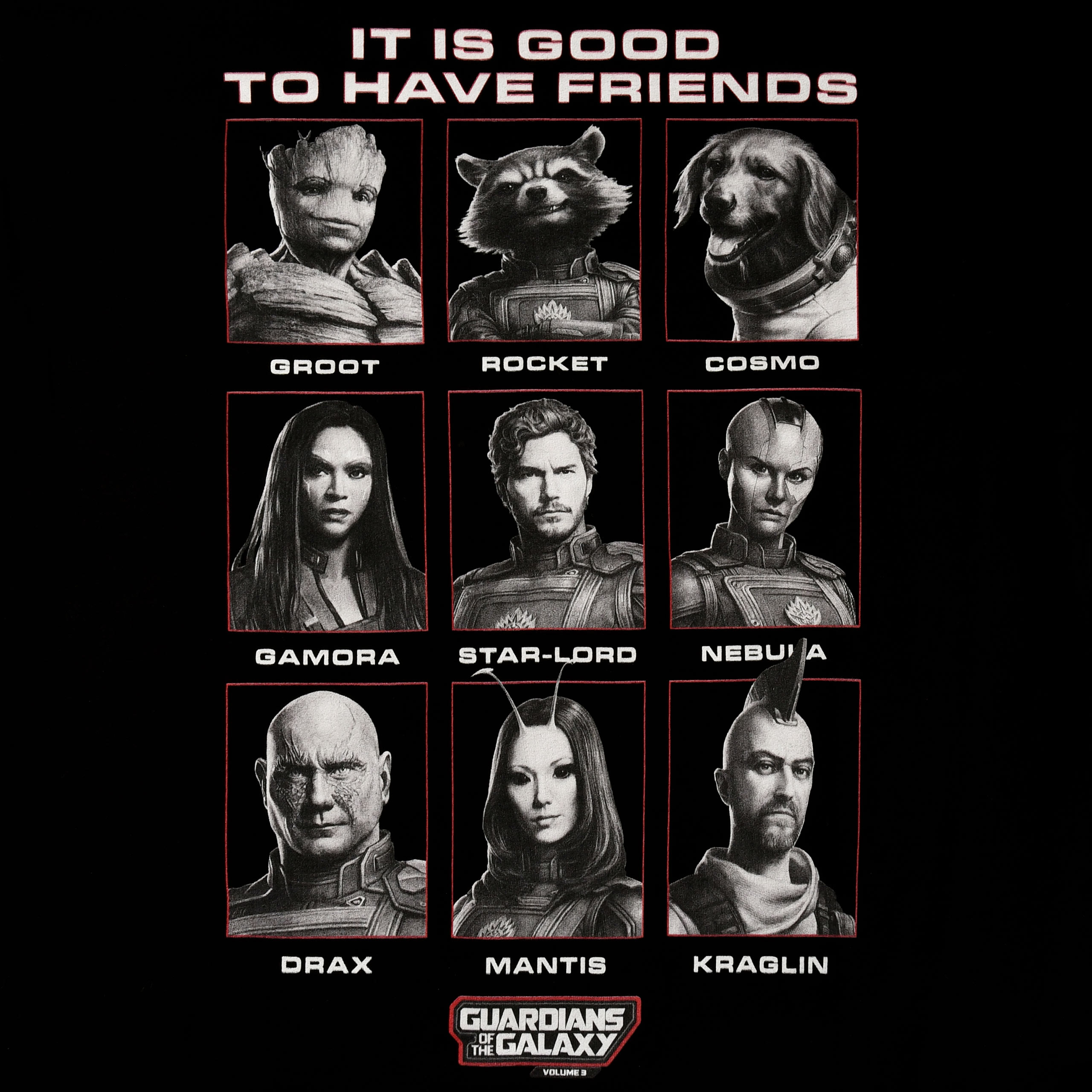 Guardians of the Galaxy - Good Friends T-shirt zwart