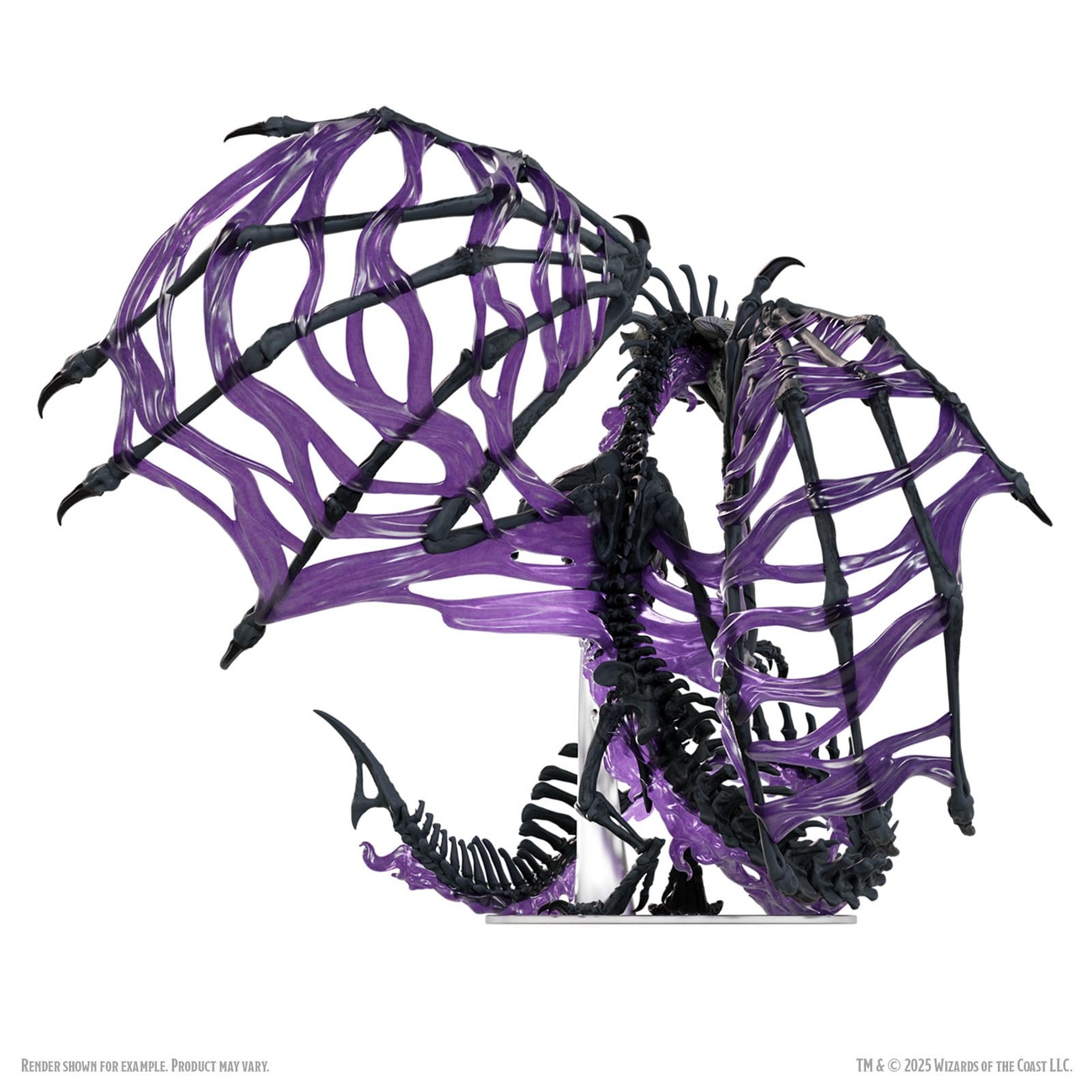 D&D Icons of the Realms Miniaturas en caja pre‑pintadas Black Dracolich 30 cm