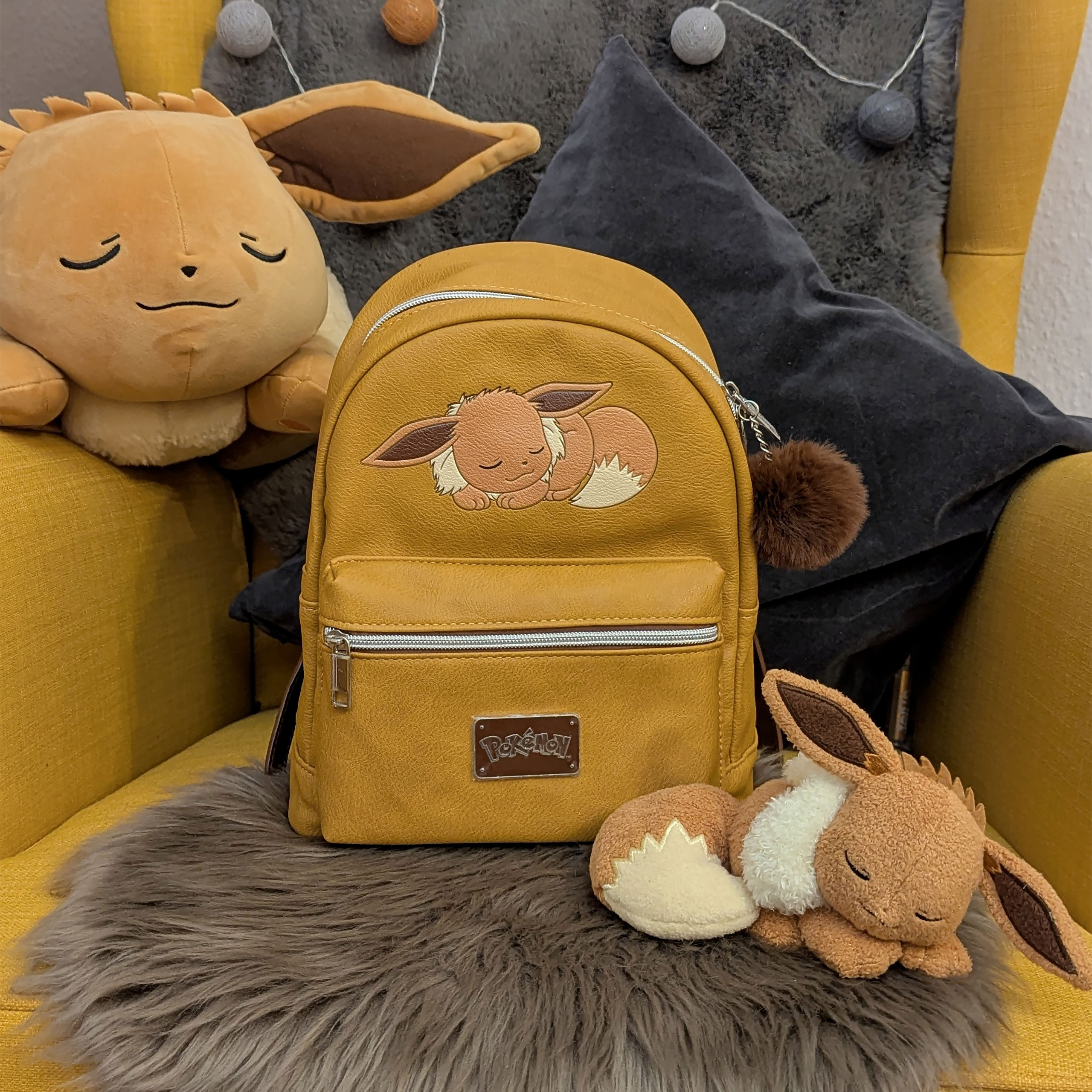 Pokemon - Sleeping Eevee Mini Backpack Brown