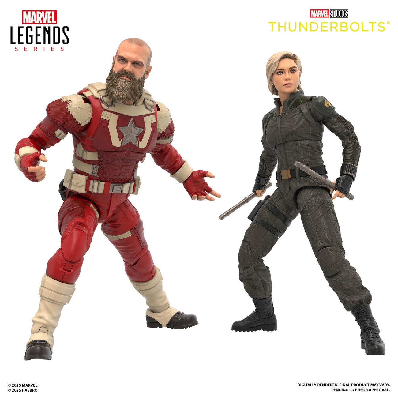 Thunderbolts Marvel Legends actionfigurer 2-pack Yelena Belova & Red Guardian 15 cm