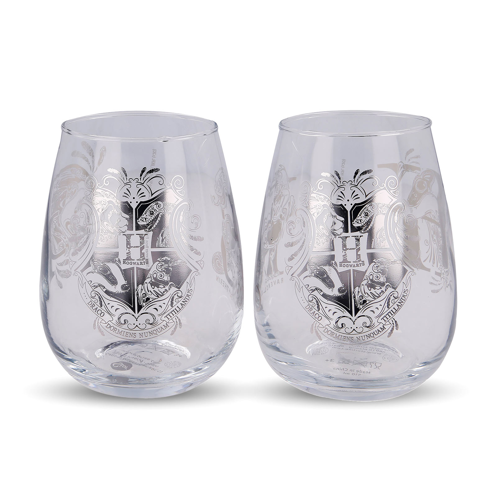 Harry Potter - Set de 2 vasos con escudos de Hogwarts