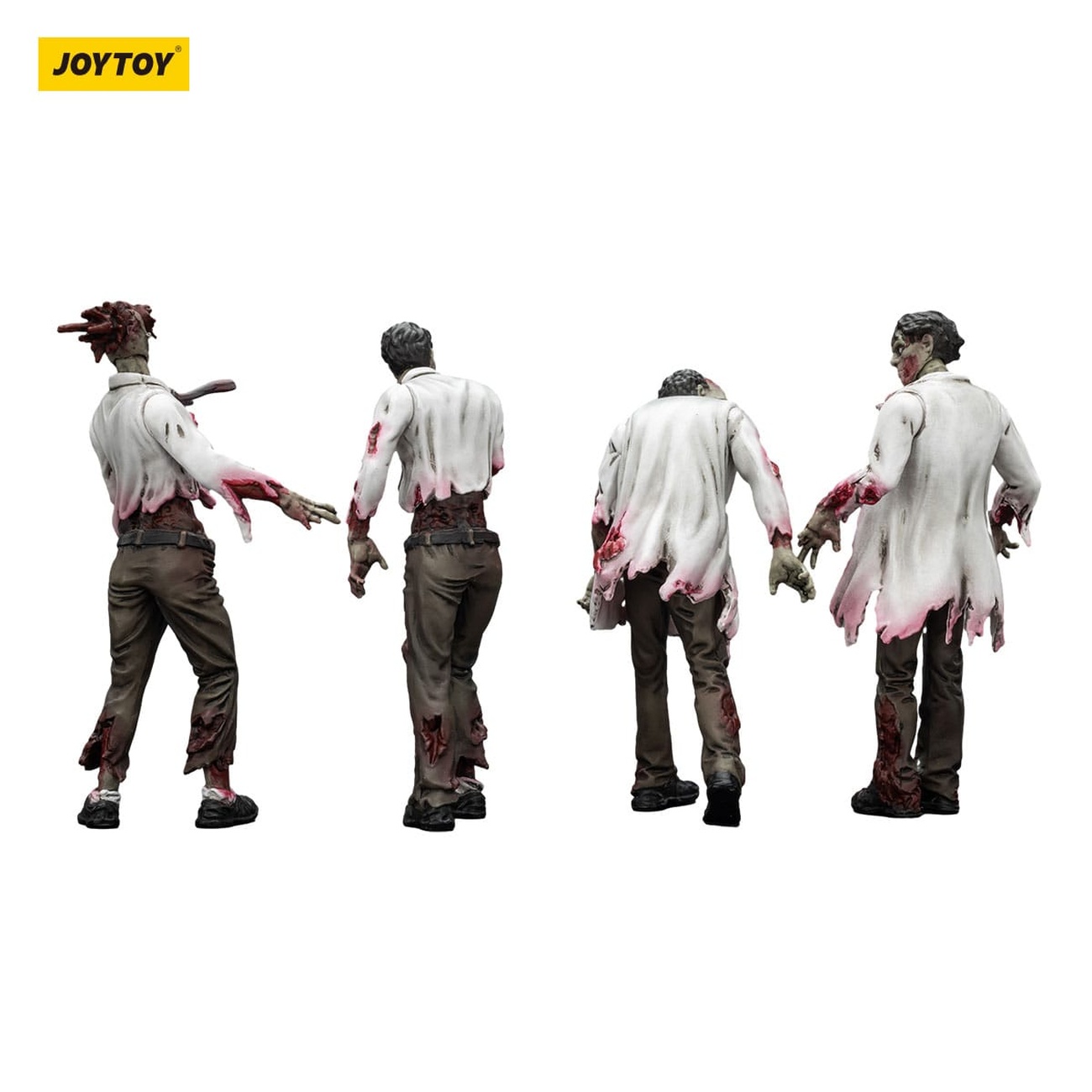 Zombie Dark Source actionfigurer 4-pack Scientists (Male) 8 cm