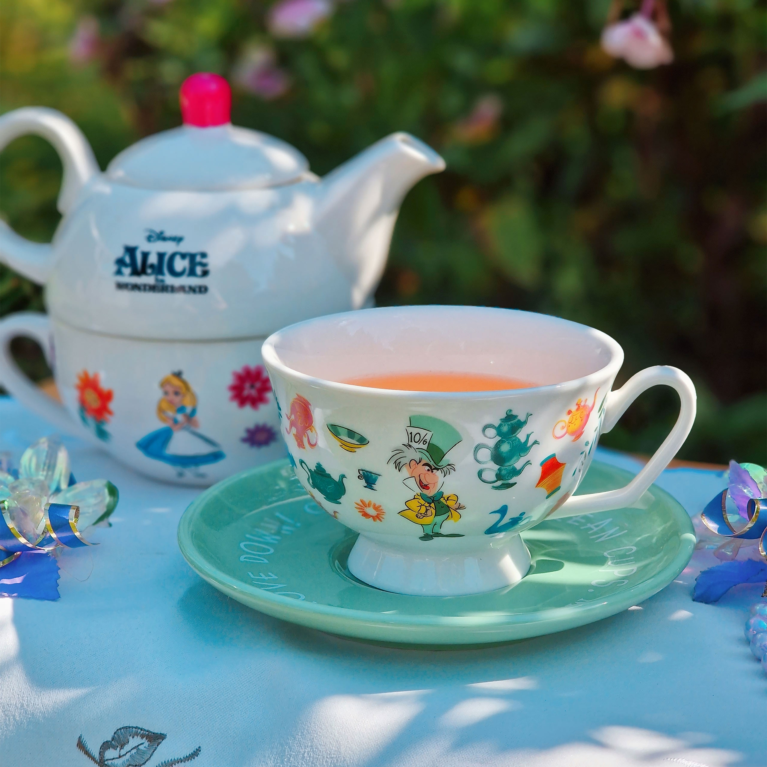 Alice im Wunderland - Hutmacher Tasse mit Teller