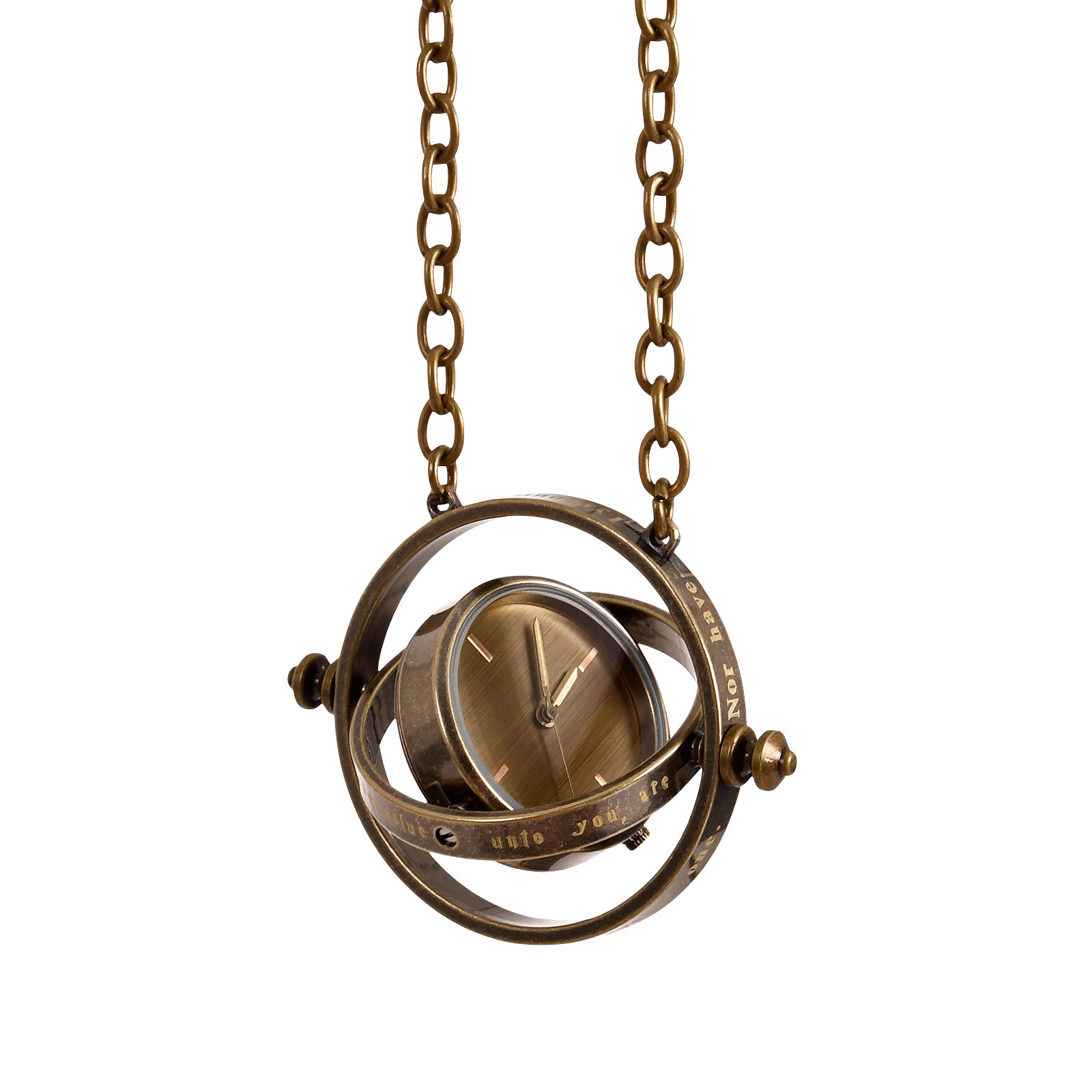 Collier Harry Potter Retourneur De Temps - Boîte Cadeau - Couleur Or - Alliage Zinc - Produit Officiel