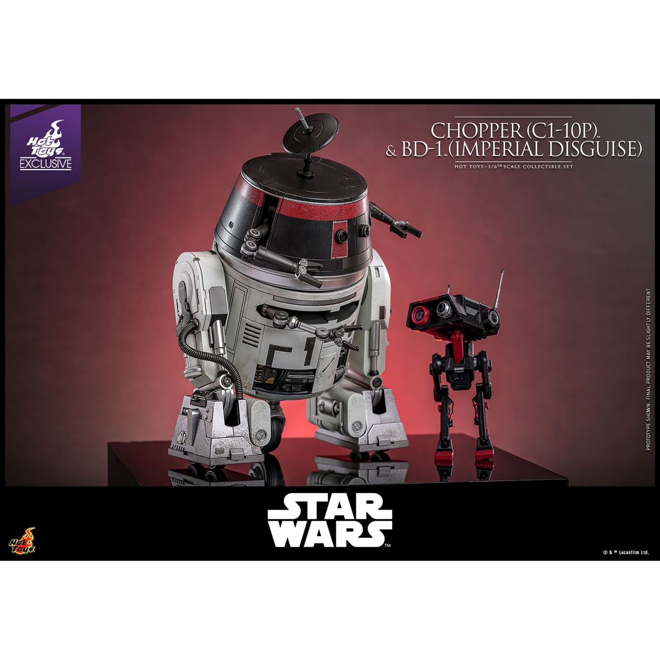 Star Wars Set di action figure 1/6 Chopper (C1-10P™) & BD-1™ (Imperial Disguise) 18 cm & 8 cm