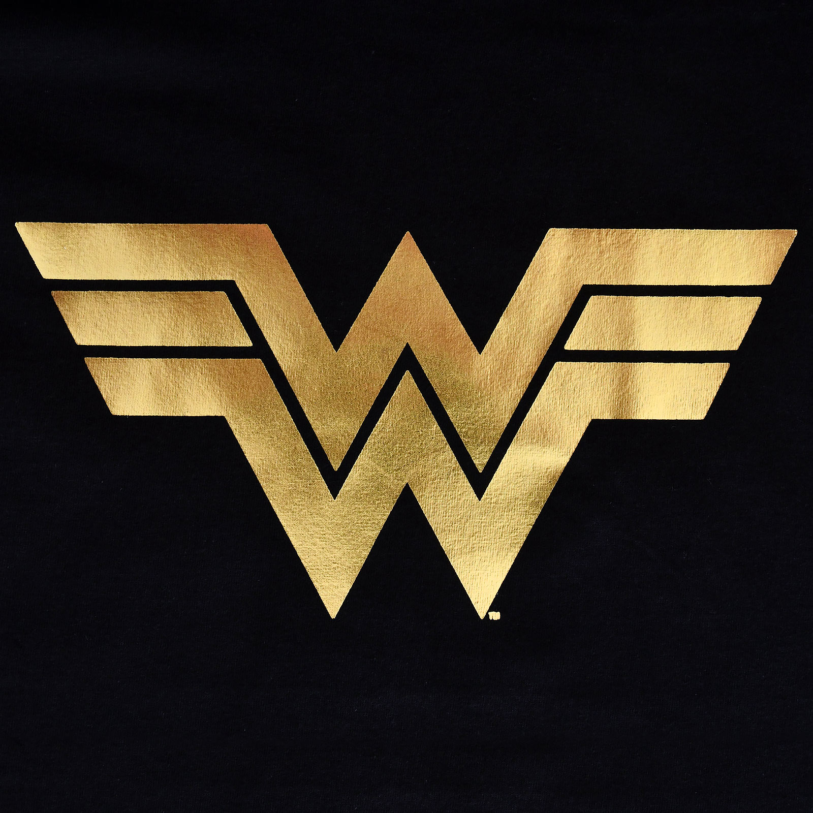 Wonder Woman - Golden Logo T-Shirt Damen schwarz