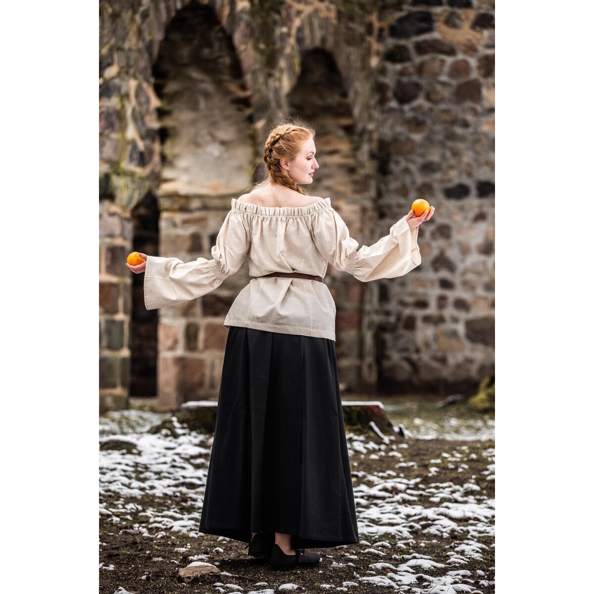 Mittelalter Bluse Coletta beige