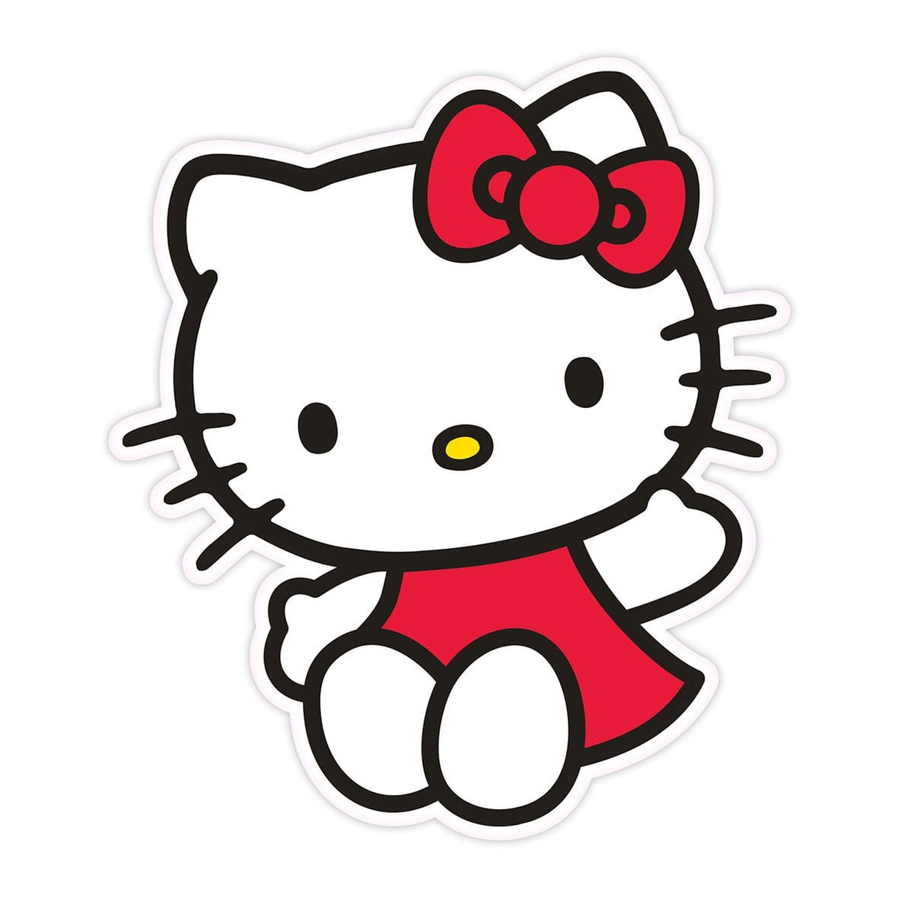 Cojín decorativo Sanrio Hello Kitty vestido rojo 36 cm
