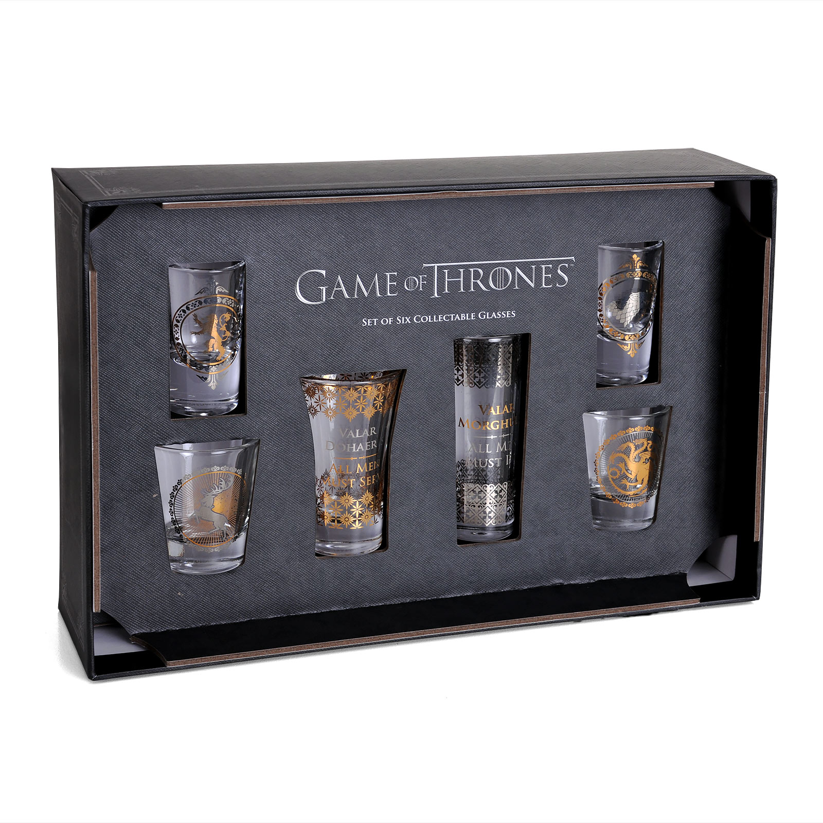 Game of Thrones - Lot de 6 verres à shots à armoiries