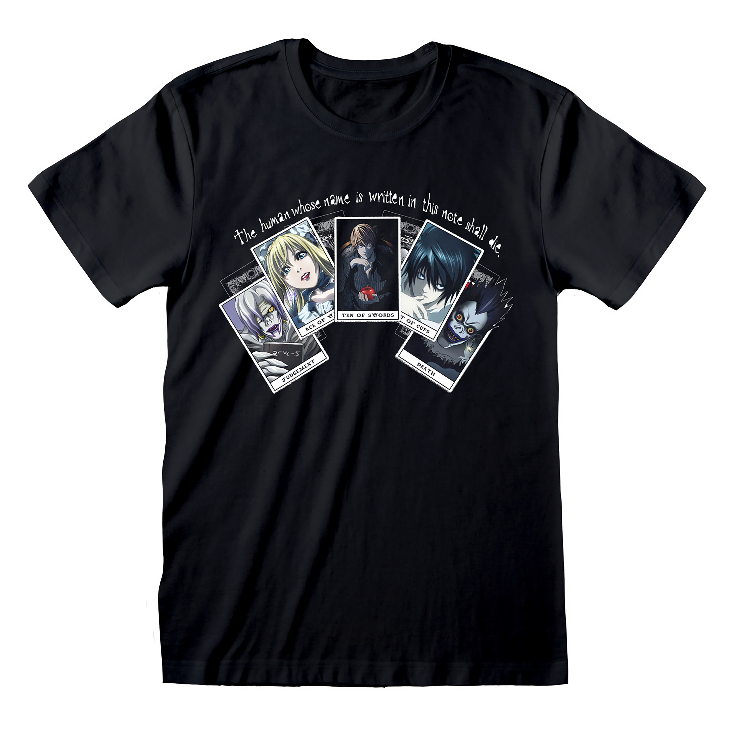 Death Note - T-Shirt Carte da gioco nero