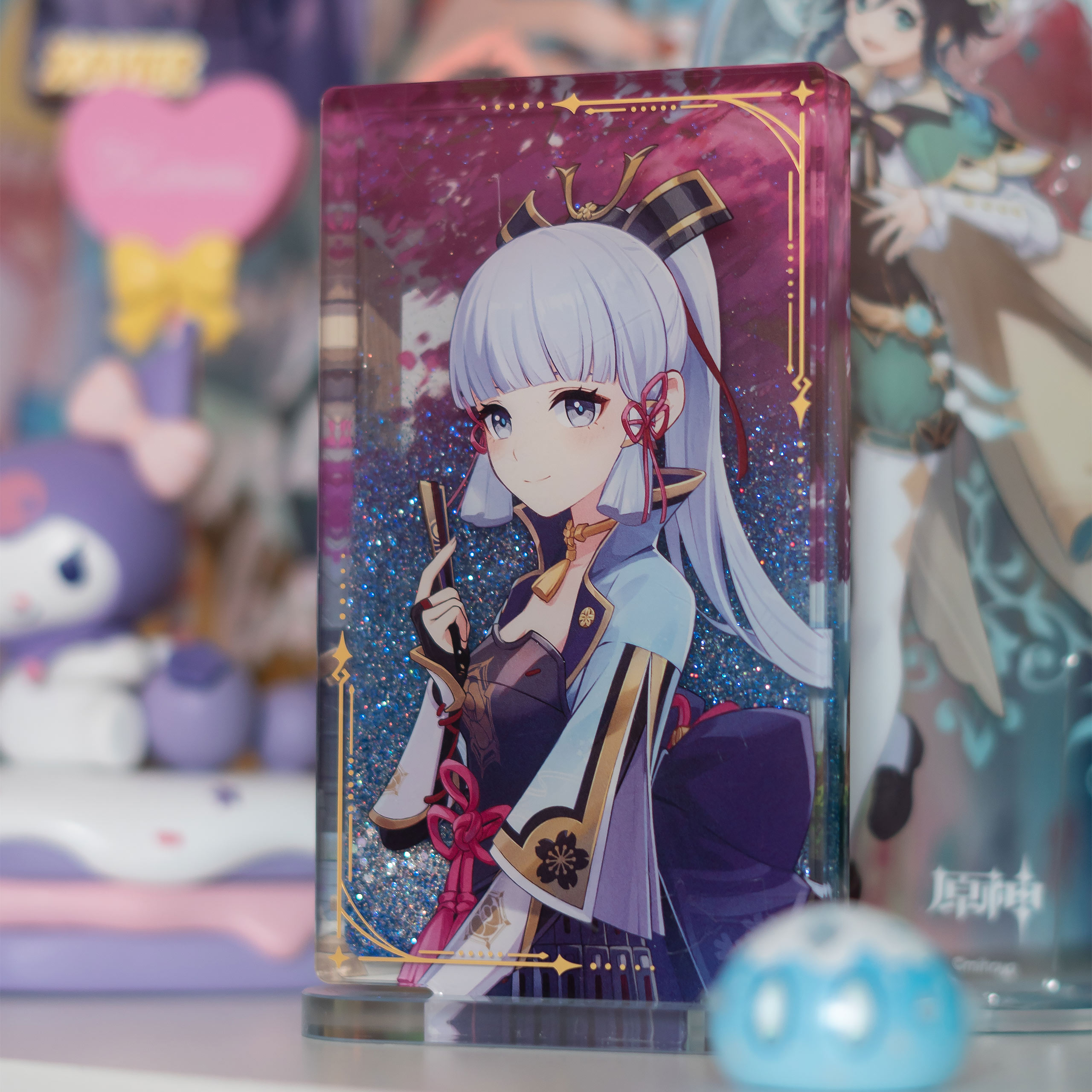 Genshin Impact - Decorazione acrilica Kamisato Ayaka con glitter