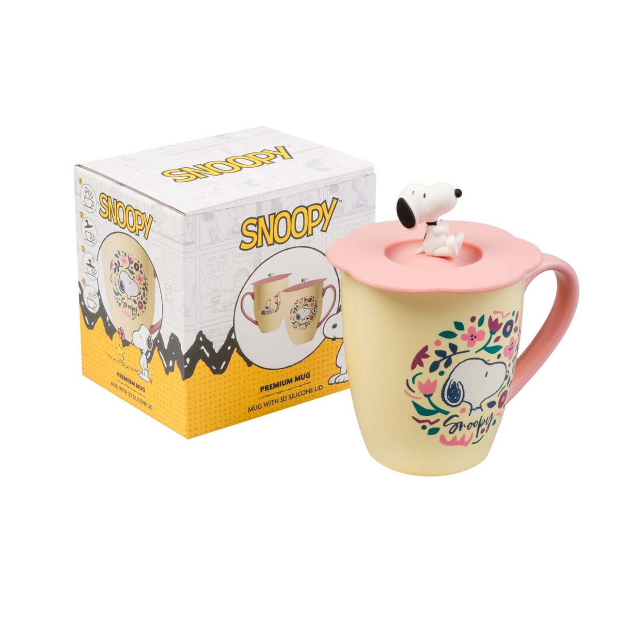 Peanuts Kubek z pokrywką Premium Ver.
