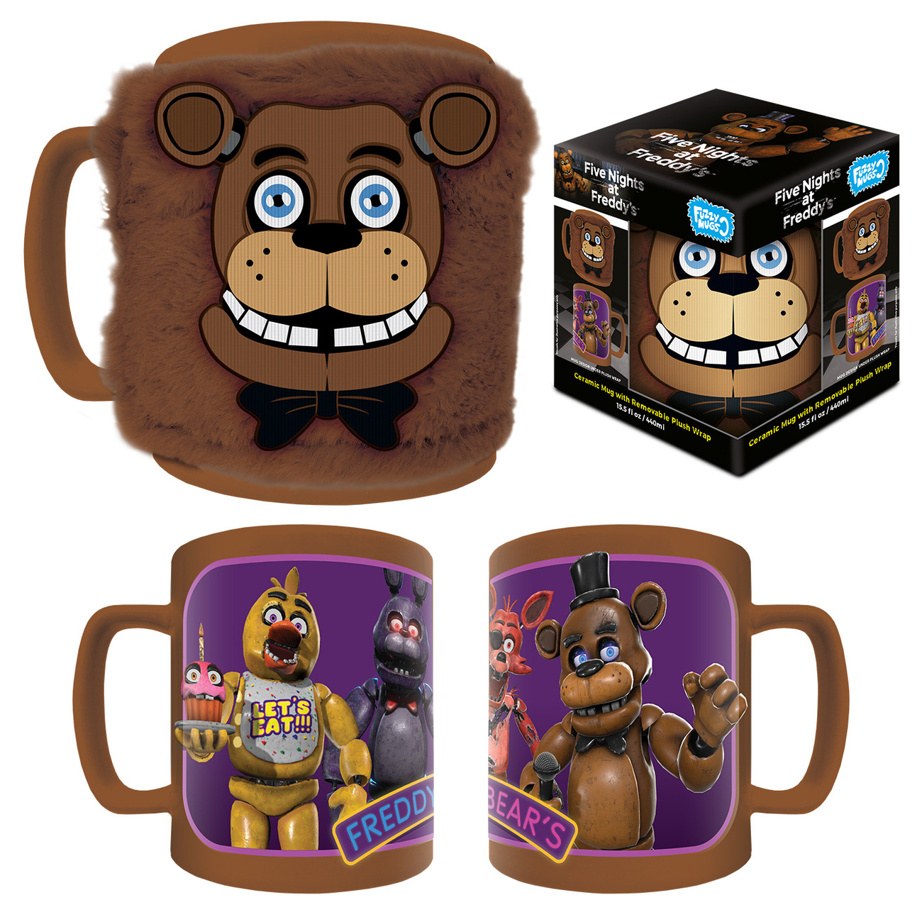 Five Nights at Freddy's - Taza de Freddy Fazbear con Funda de Felpa