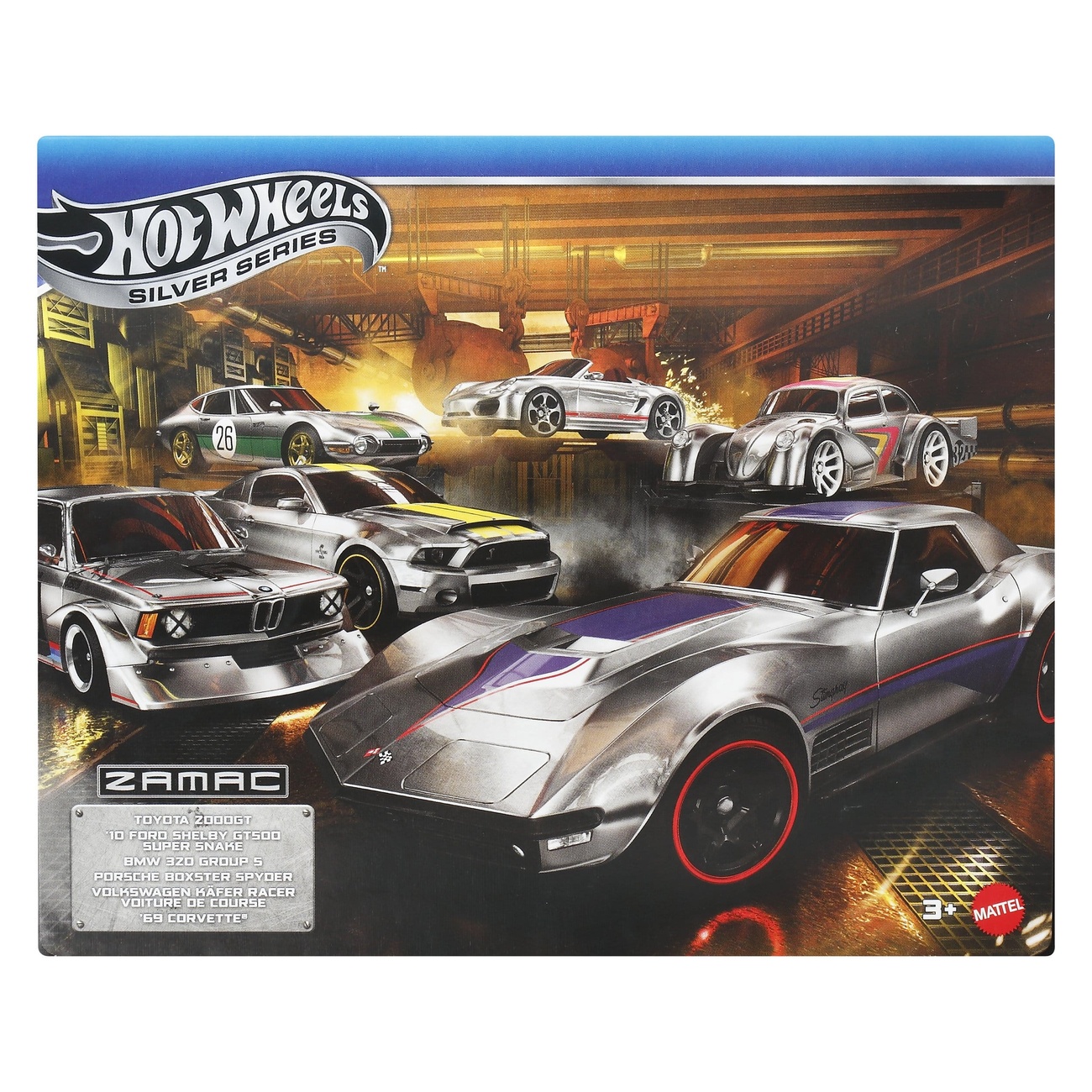 Hot Wheels Silver Series véhicules moulés sous pression 6-pack 1/64 ZAMAC