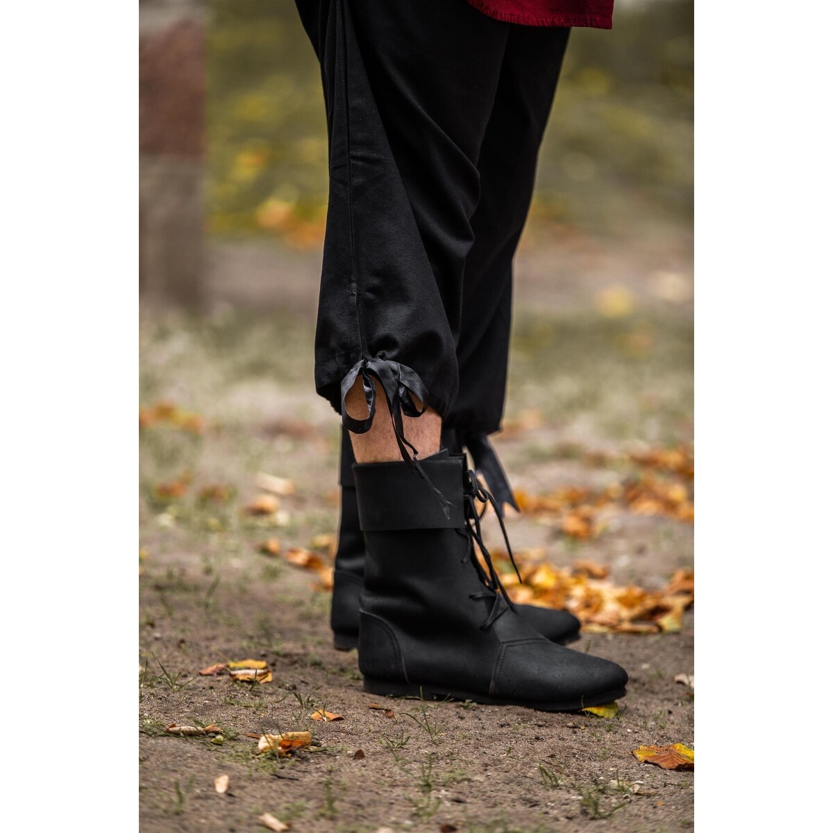 Pantaloni medievali al ginocchio Vincent neri