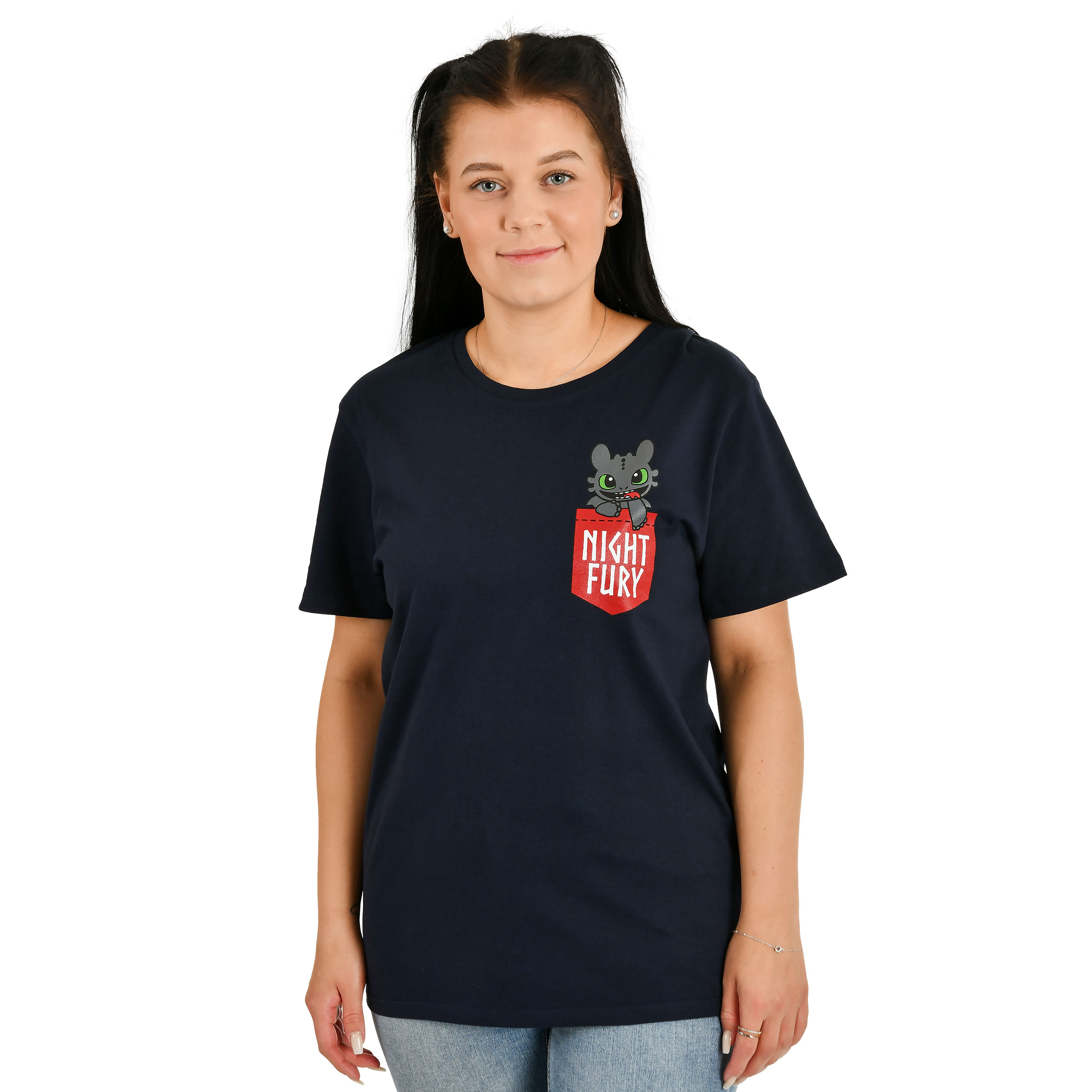 Cómo entrenar a tu dragón - Camiseta de bolsillo Night Fury azul