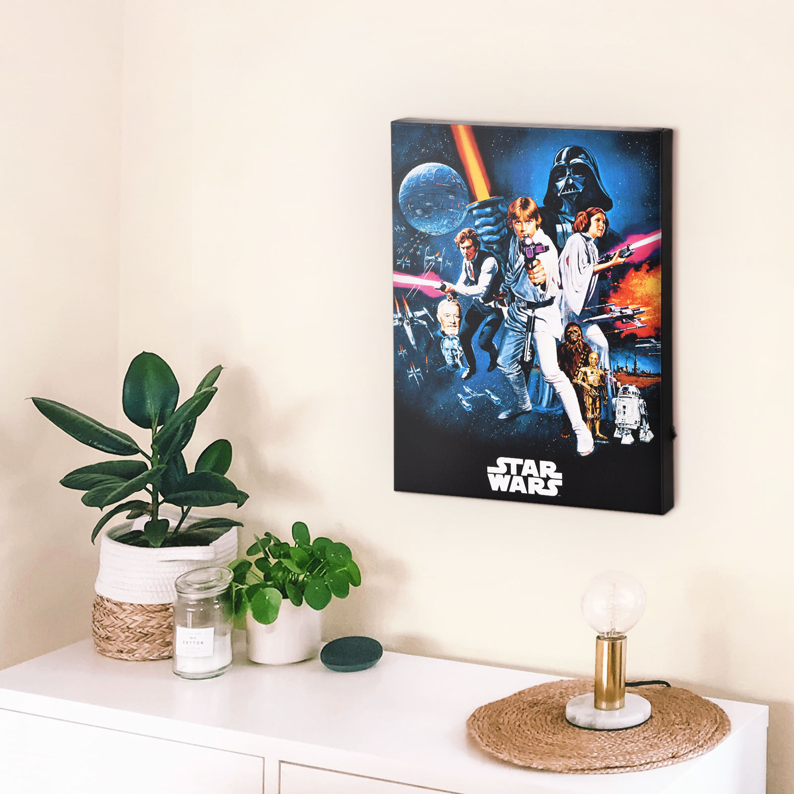 Star Wars - A New Hope Wandbild mit Licht