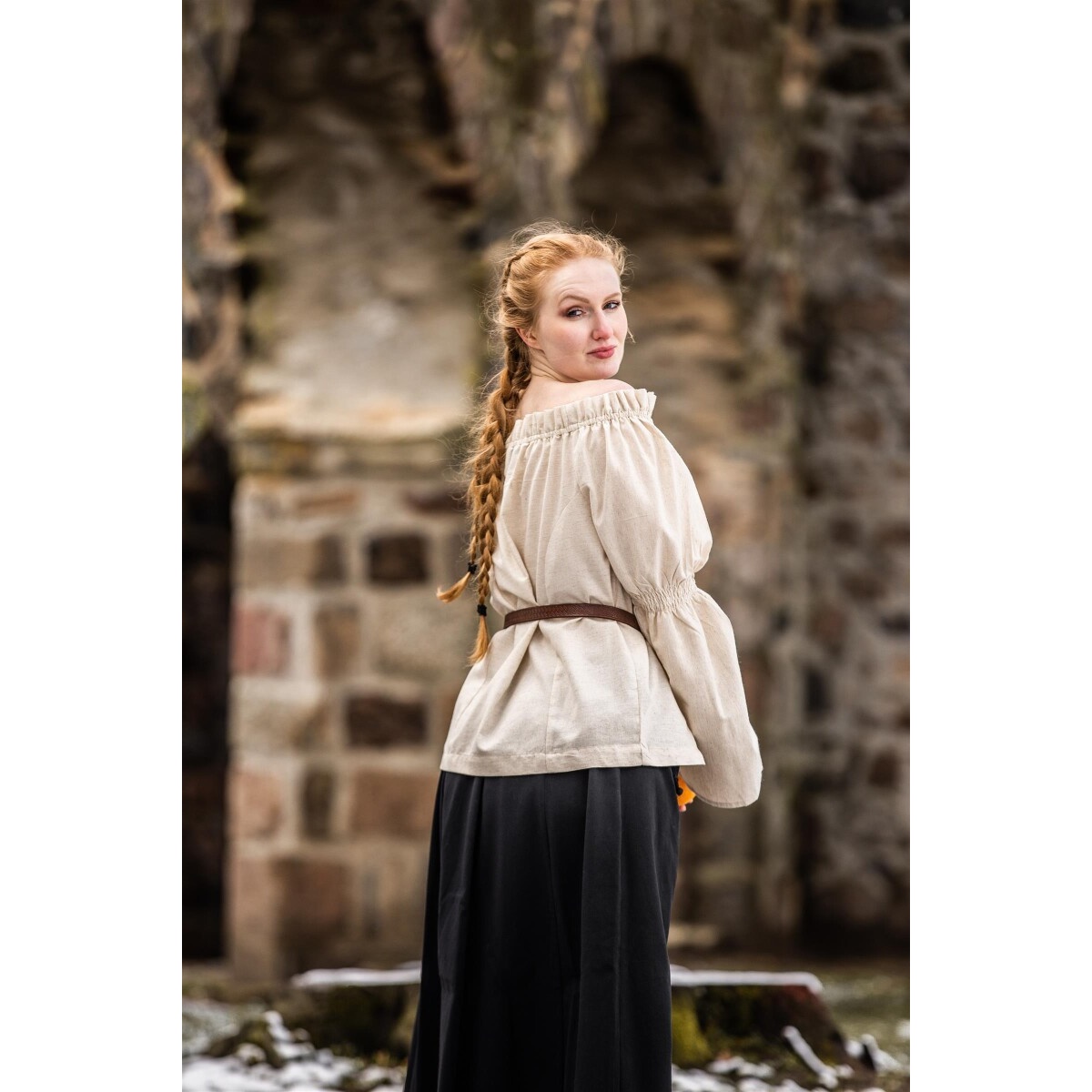 Mittelalter Bluse Coletta beige